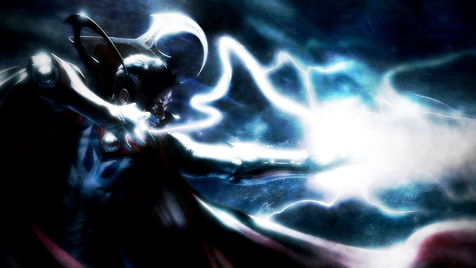 Doctor Strange, Magia, Energia blu, Dark, Full HD, sfondo per portatile