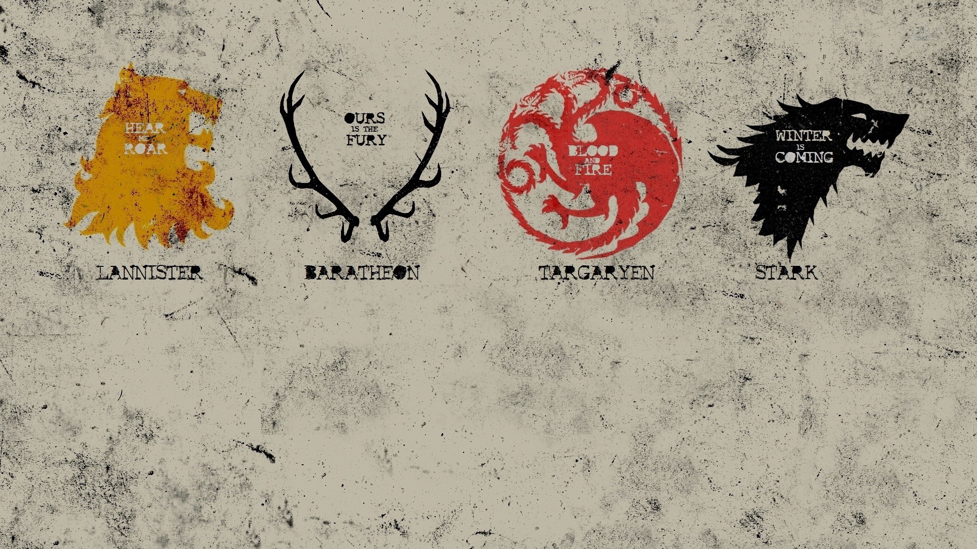 Il Trono di Spade, Casa Lannister, Casa Baratheon, Casa Targaryen, Casa Stark, Stemmi, sfondo desktop