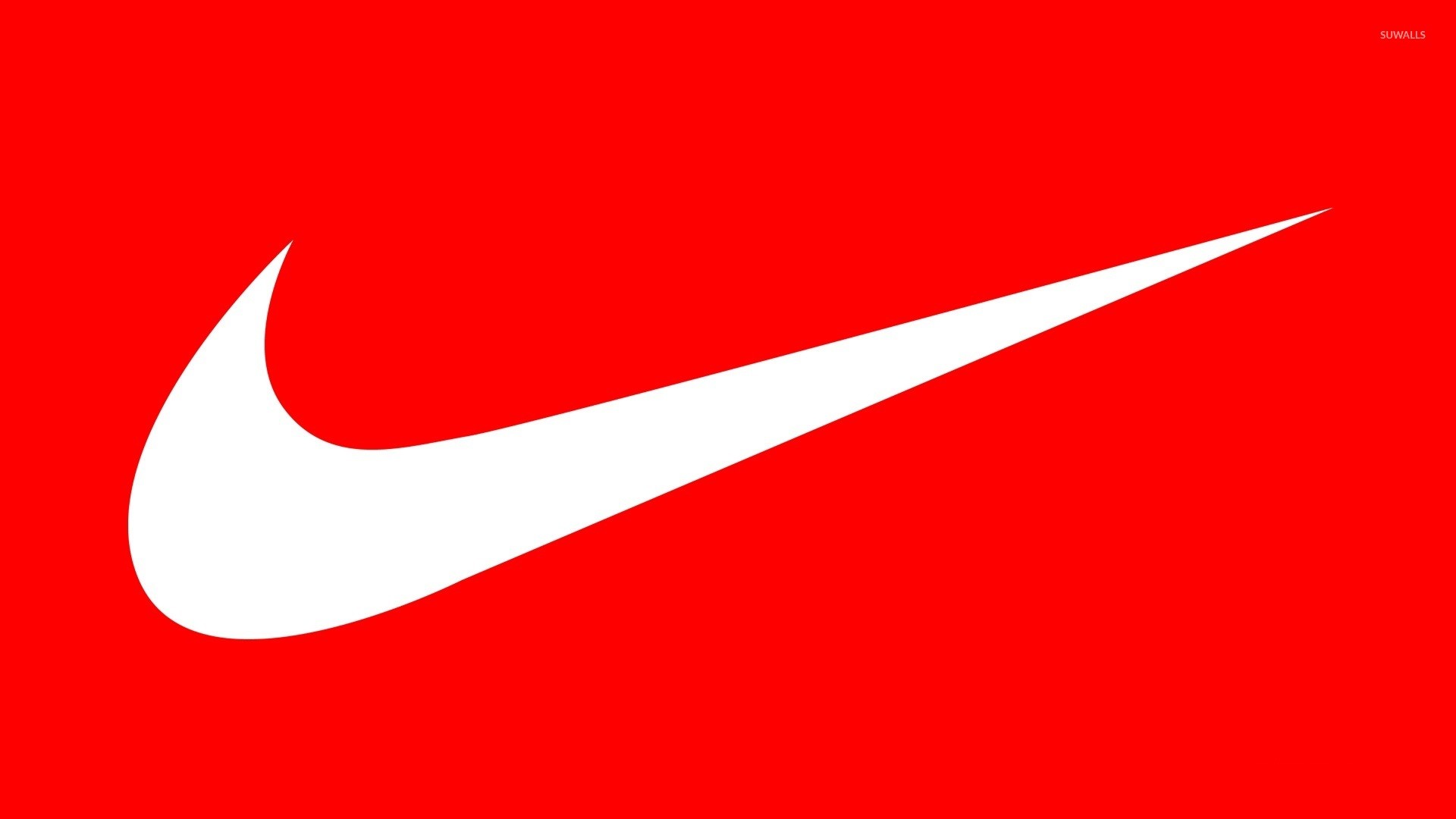 Nike Swoosh, Nike, Logo, Sfondo rosso, Full HD, wallpaper per portatile
