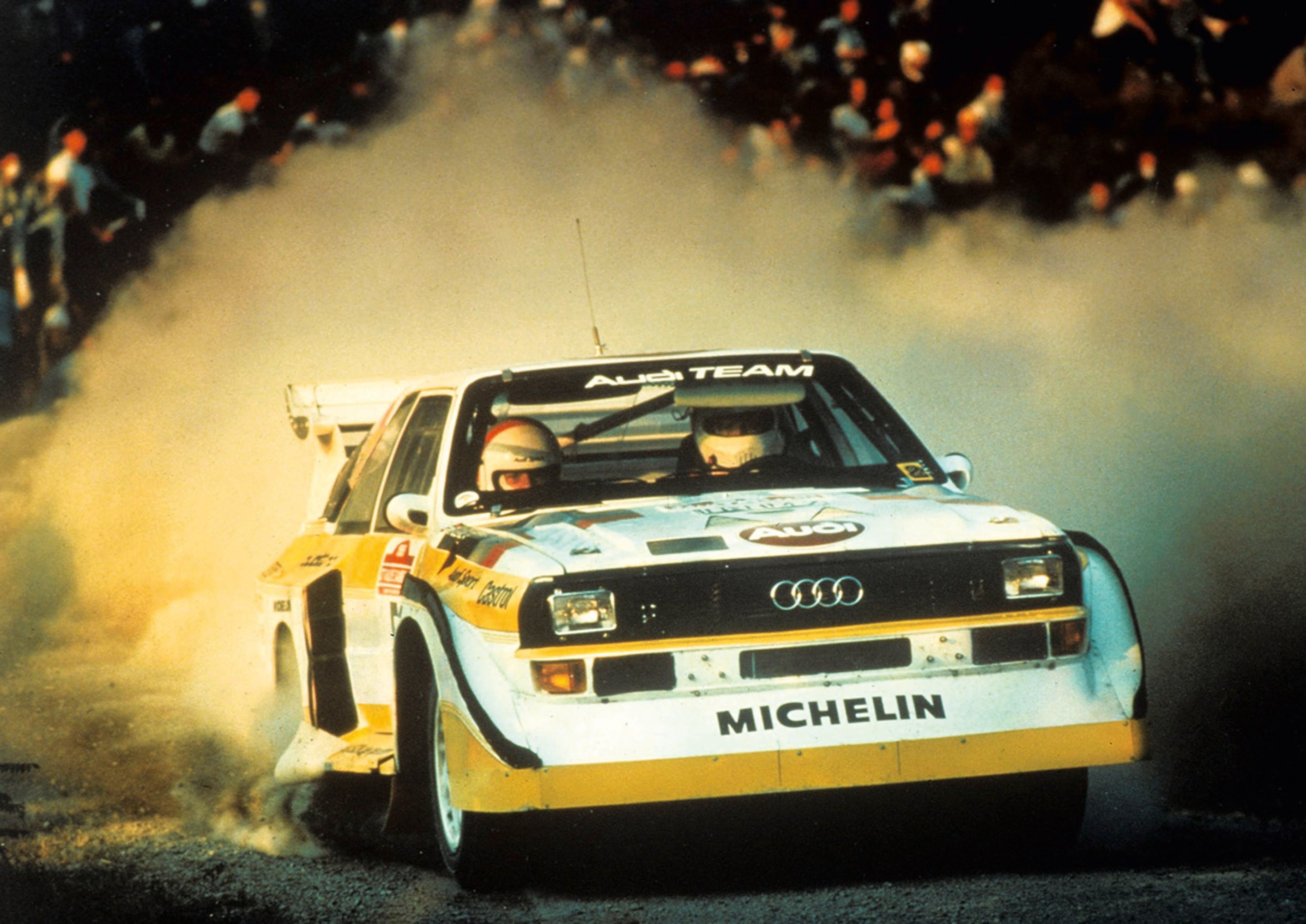 Audi Sport Quattro S1, Michelin, Gruppo B, Polvere, 2K, sfondo per PC