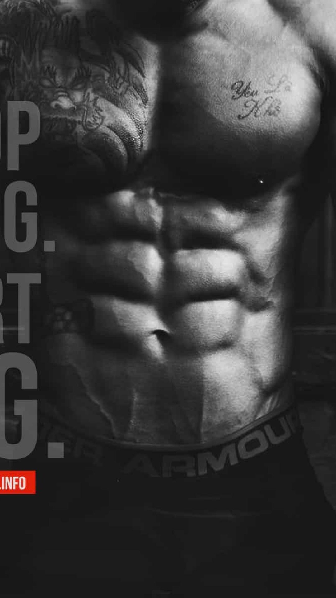 Addominali, Bodybuilding, Bianco e nero, wallpaper per iPhone e Android