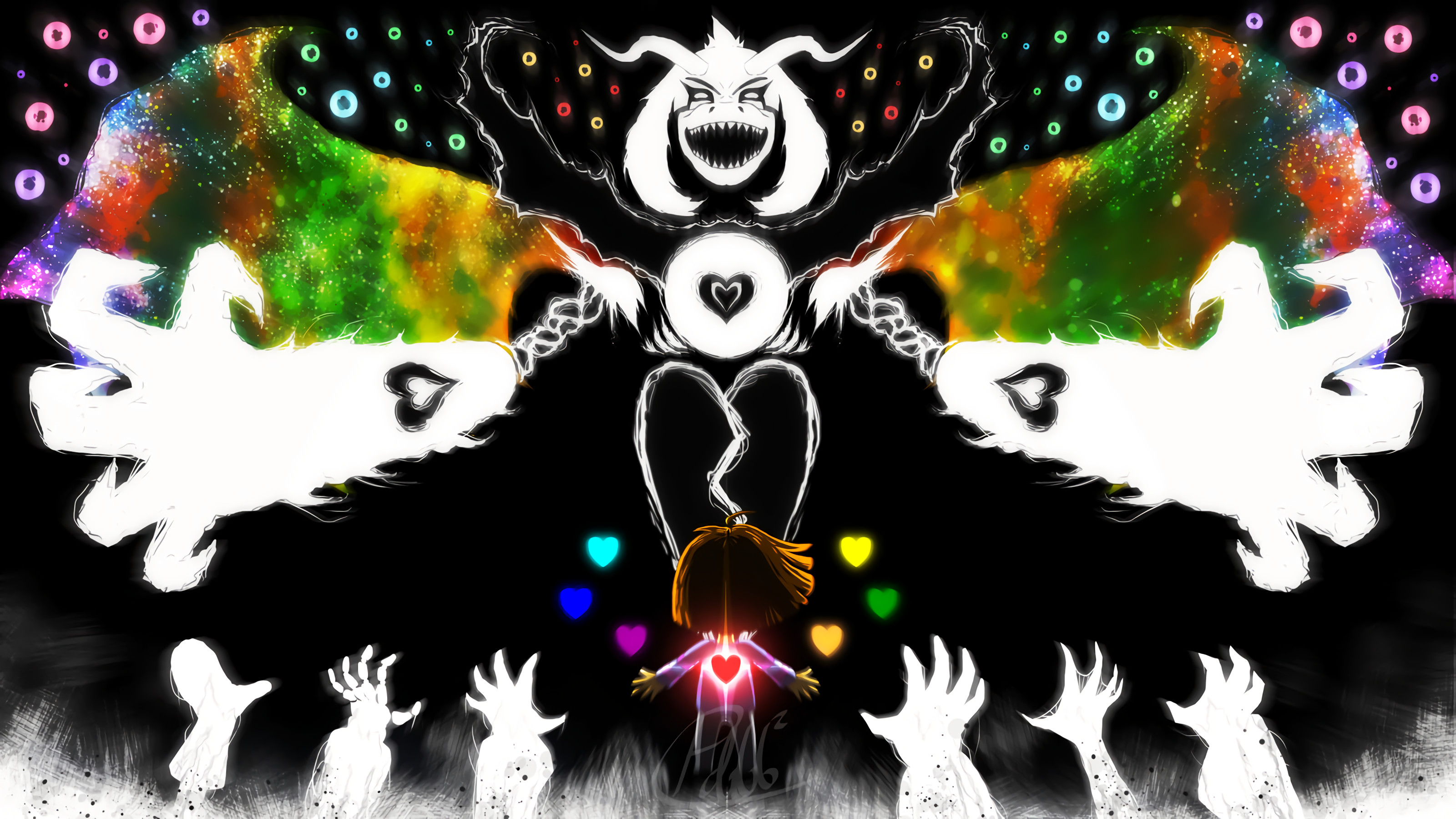 Asriel Dreemurr, God of Hyperdeath, Frisk, Undertale, Anime delle SOUL, sfondo per portatile