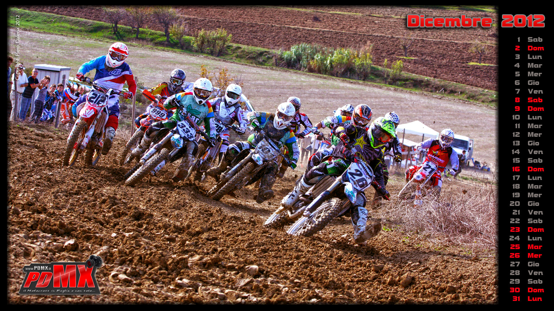 Partenza, Gara di motocross, Piloti, Calendario, Dicembre 2012, Full HD, sfondo per PC