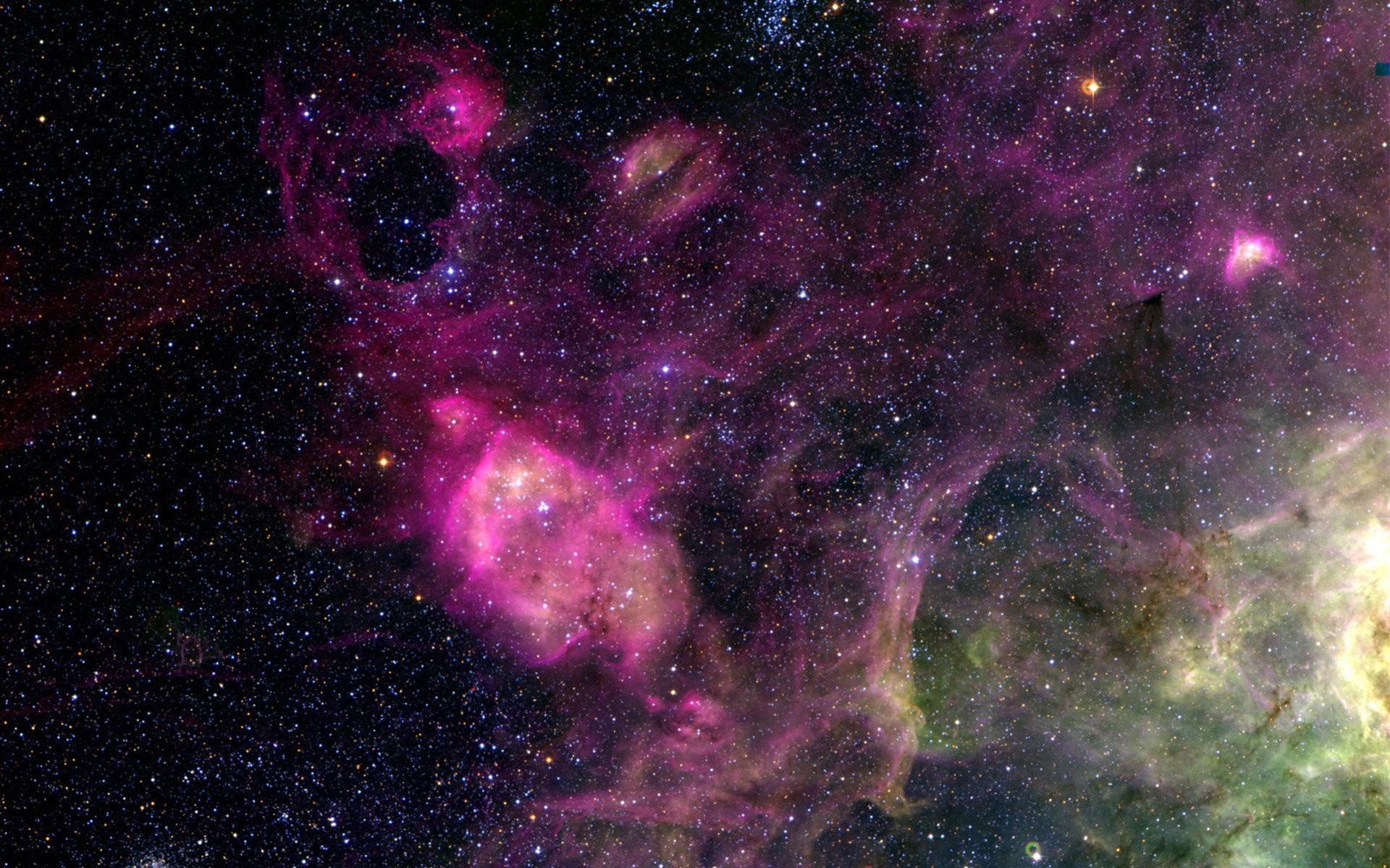 Nebulosa, Spazio, Magenta, Stelle, 1920x1200, sfondo per PC