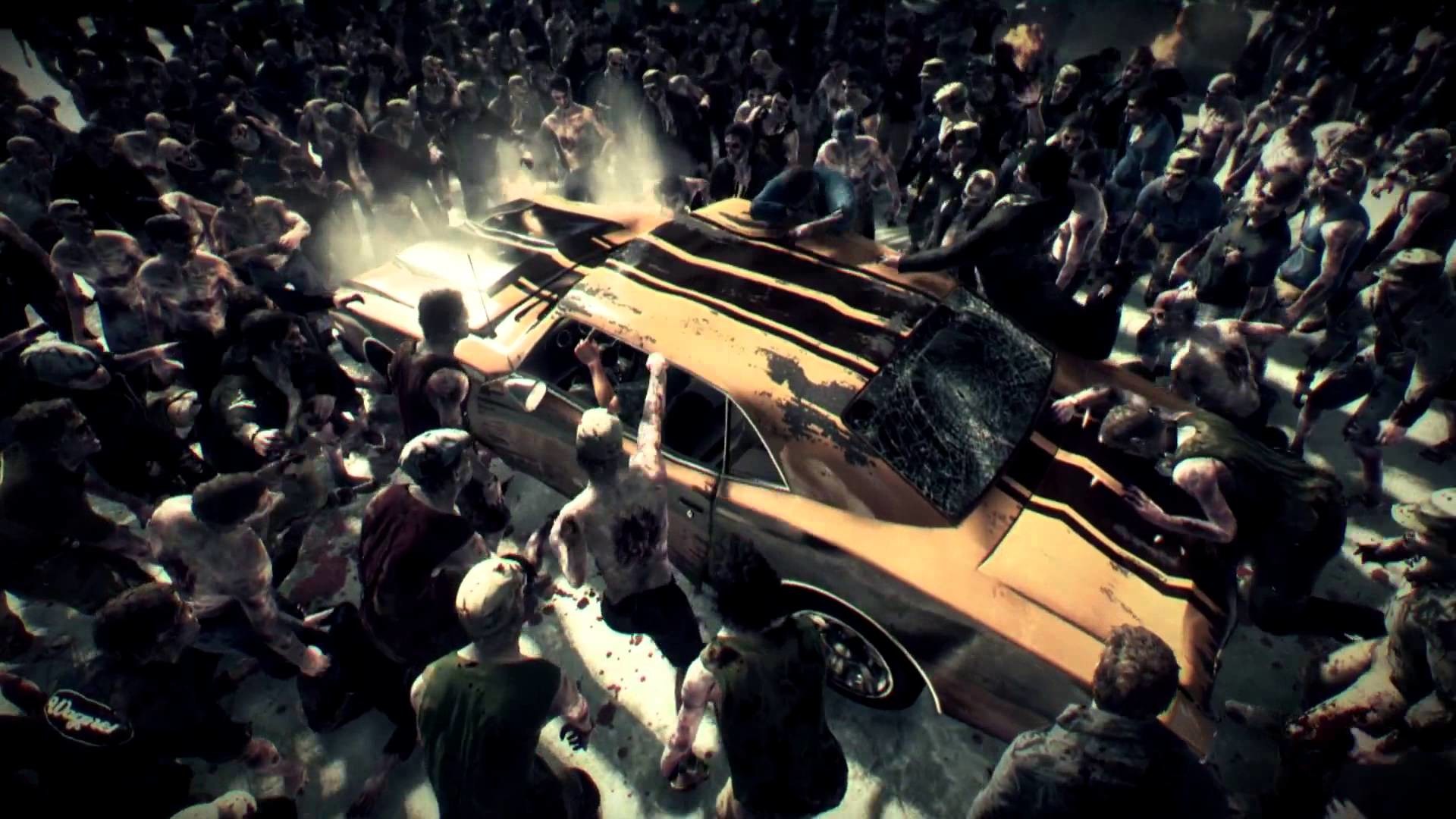 Zombi, Orda, Auto, Vista dall'alto, 16:9 Full HD, sfondo widescreen