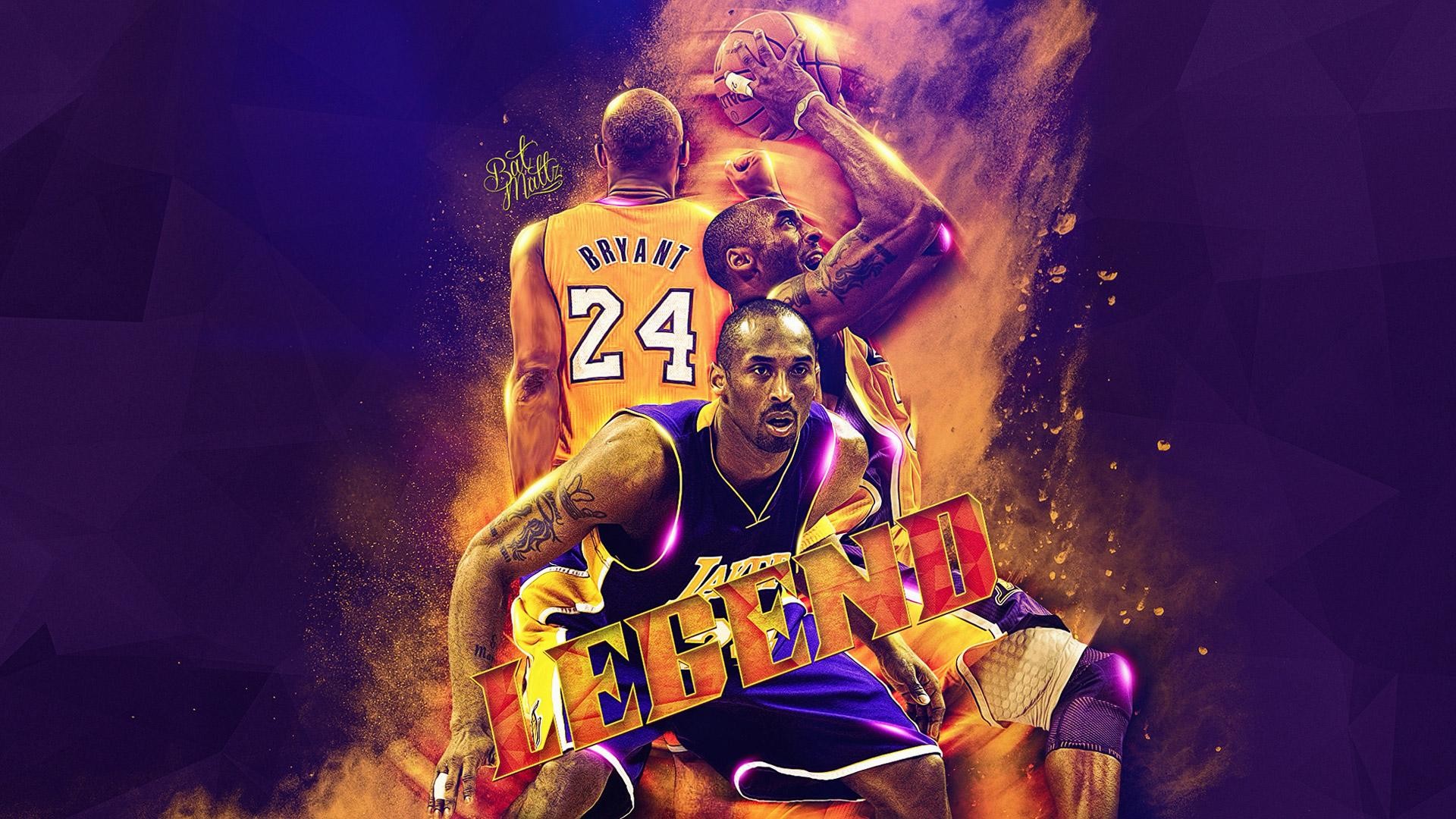 Kobe Bryant, Los Angeles Lakers, Legend, NBA, Viola e oro, Full HD 1080p, sfondo desktop