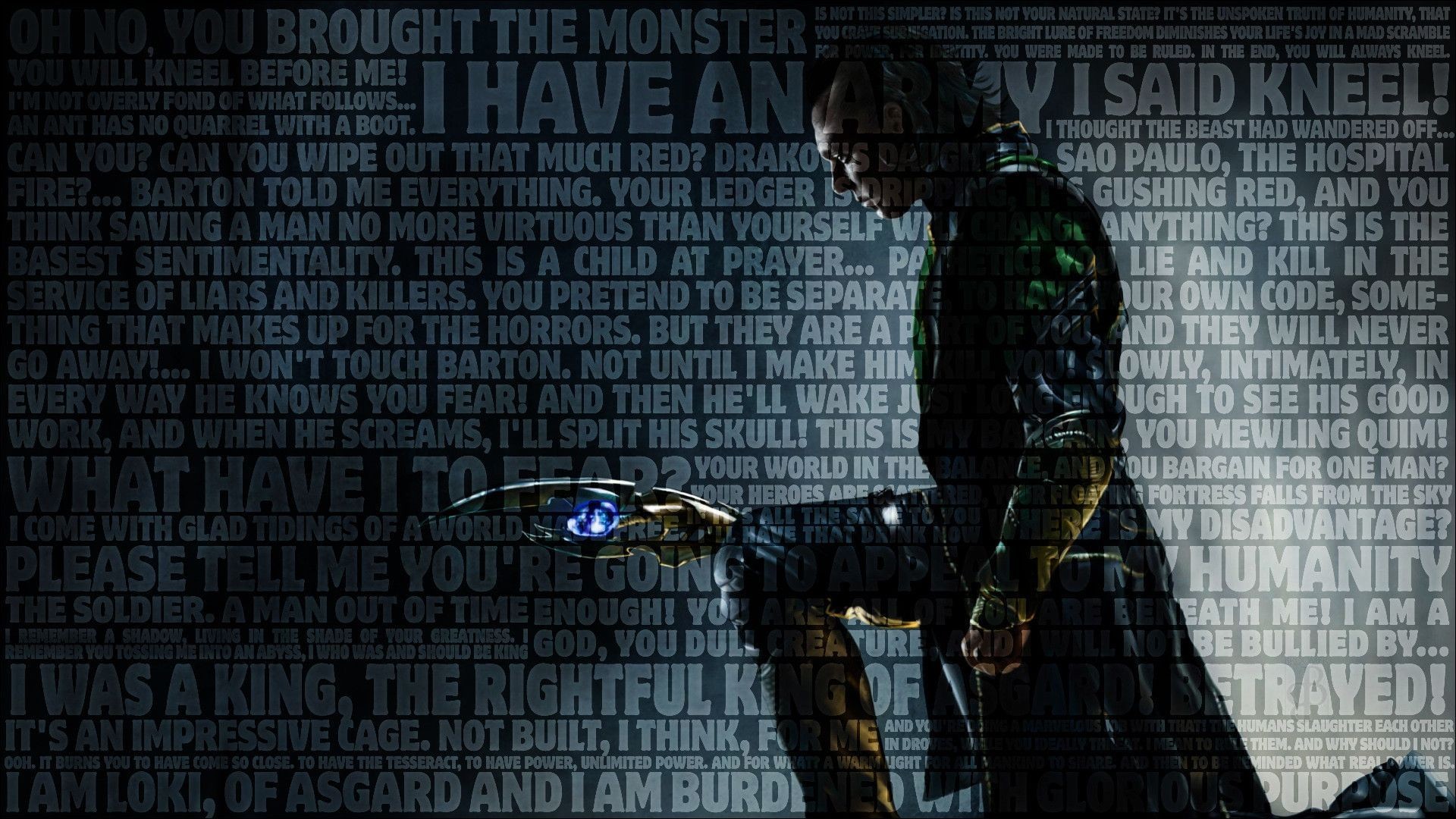 Loki, Tom Hiddleston, The Avengers, Tipografia, 1920x1080, immagine di sfondo