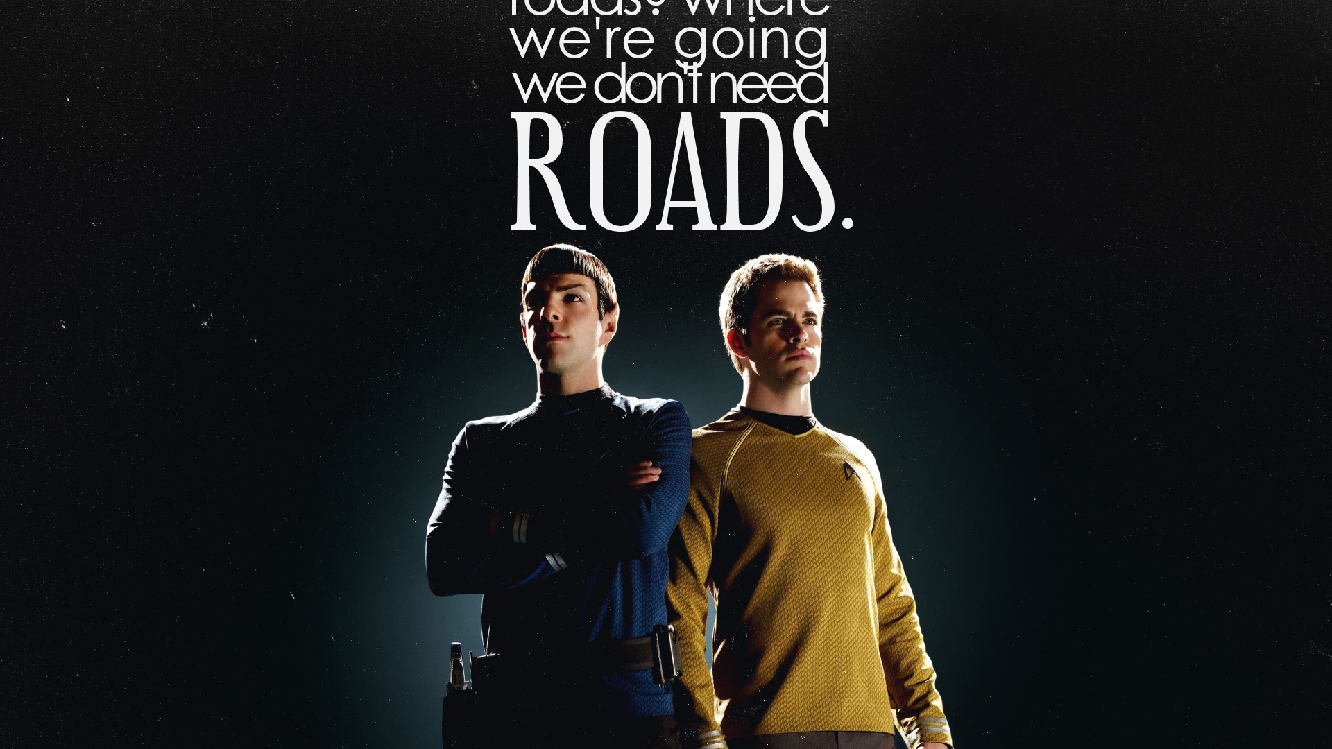 Zachary Quinto, Chris Pine, Spock, James T. Kirk, Star Trek (2009), Citazione, immagine di sfondo