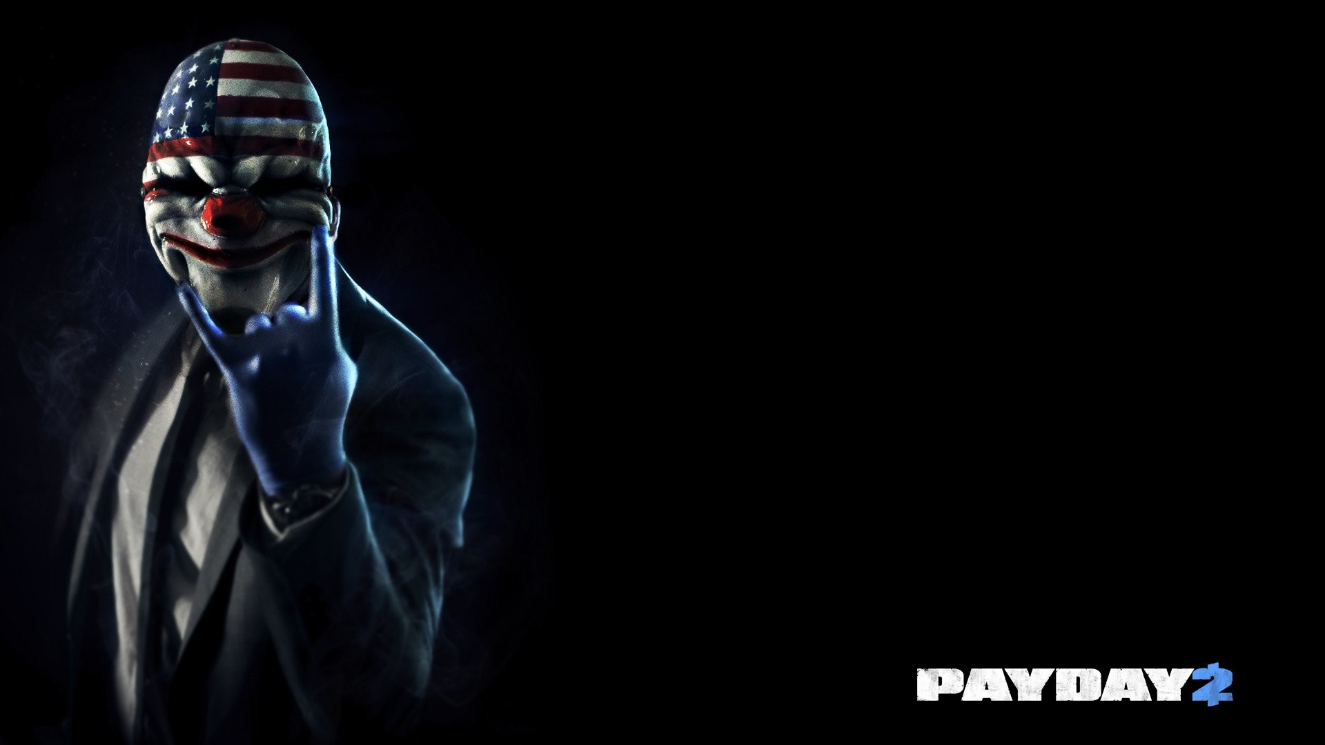 Dallas, Payday 2, Maschera da clown, Sfondo nero, 1920x1080, wallpaper desktop