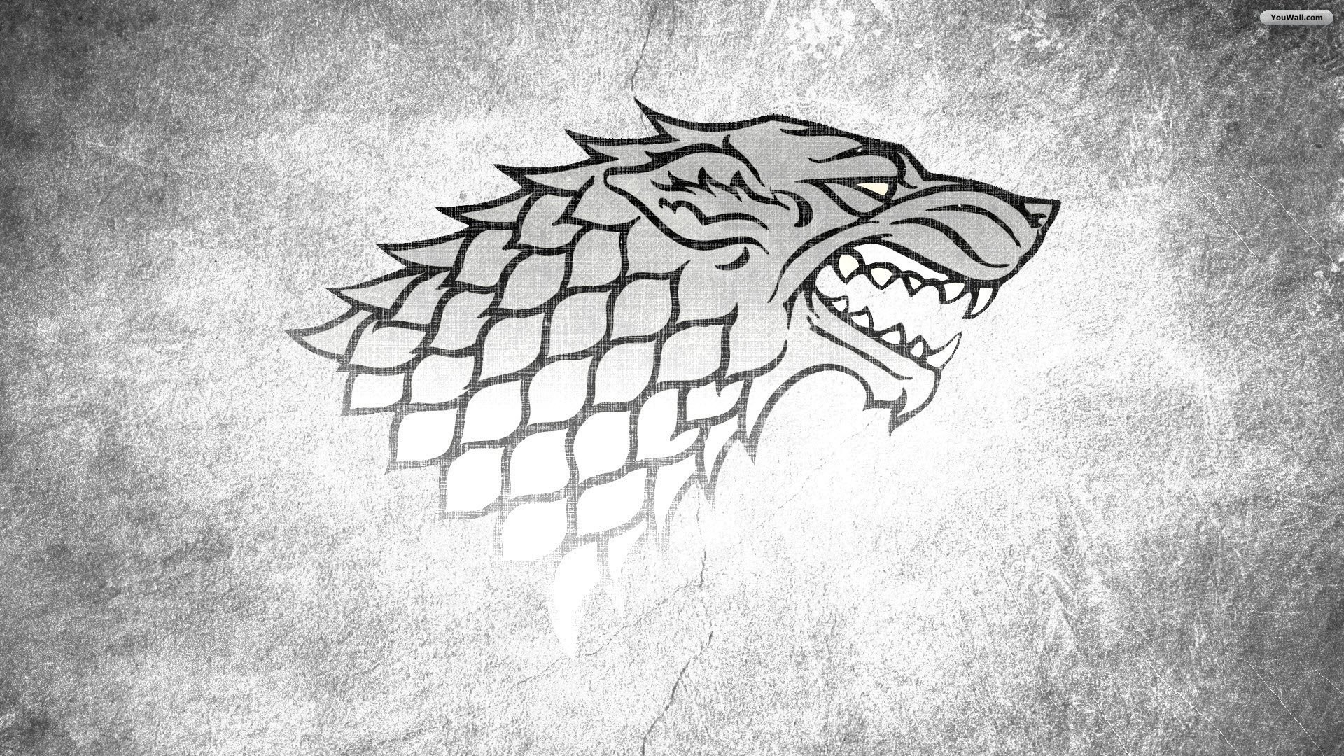 Sigillo di Casa Stark, Metalupo, Il Trono di Spade, Grigio, Full HD 1080p, sfondo desktop