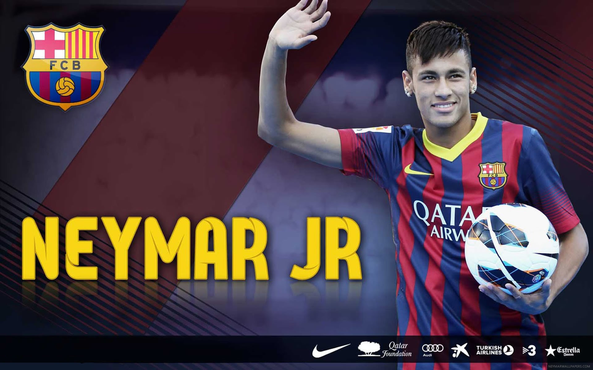 Neymar, Neymar Jr, FC Barcelona, Pallone, 1920x1200, immagine di sfondo
