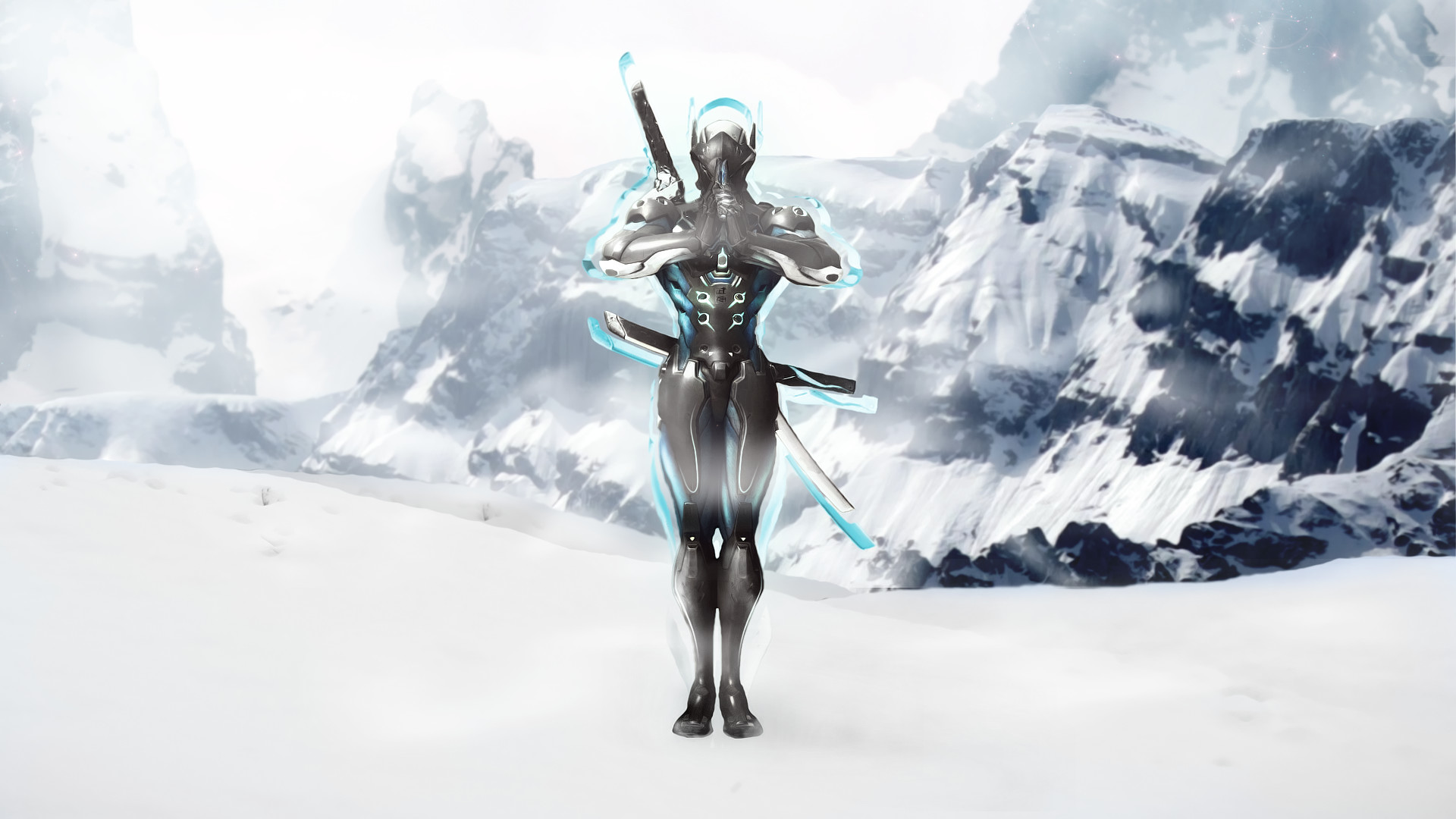 Genji, Overwatch, Montagne innevate, Neve, Full HD, wallpaper desktop
