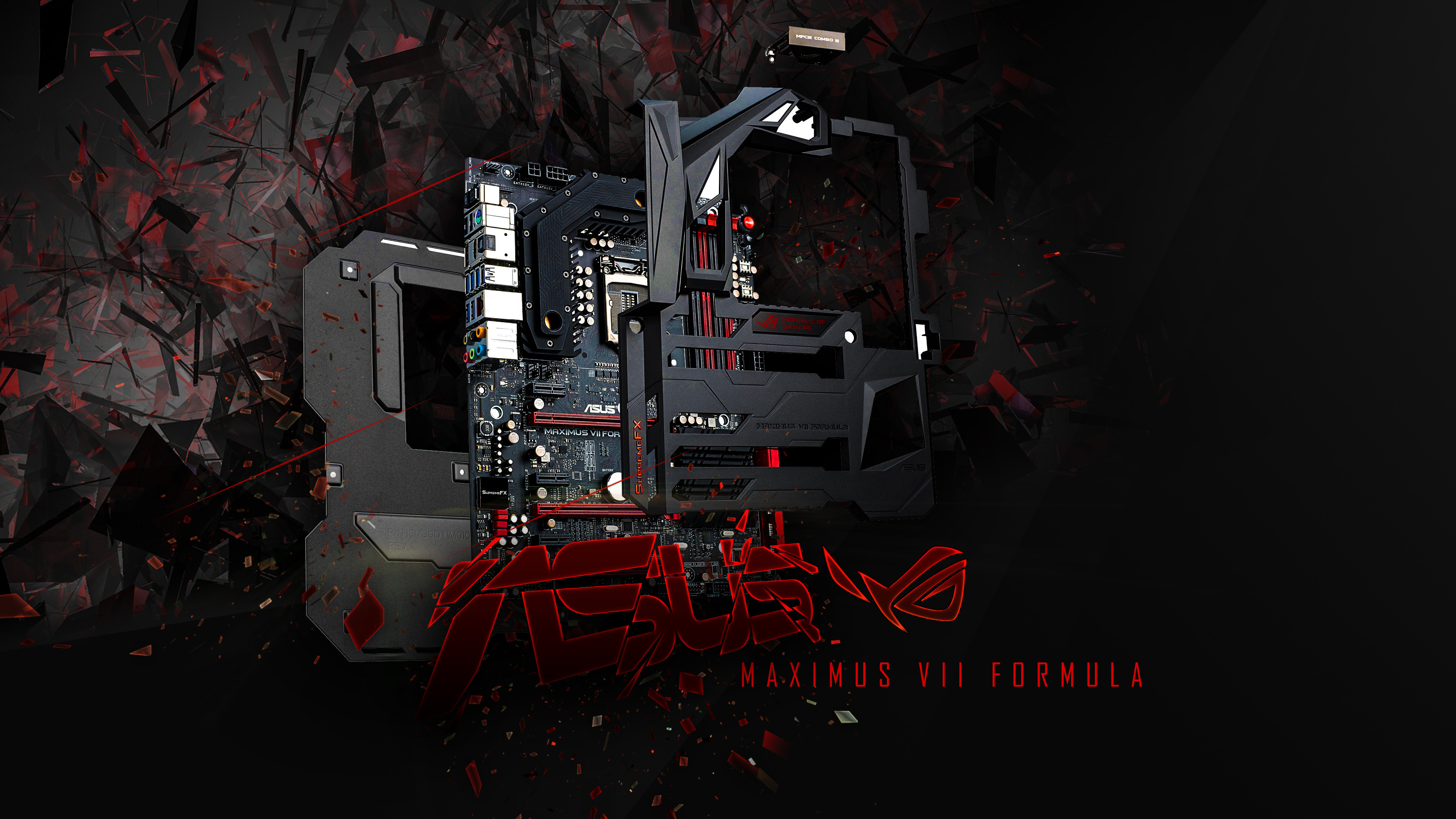 ASUS Maximus VII Formula, ASUS ROG, Scheda madre, Rosso e nero, 3840x2160, sfondo per PC