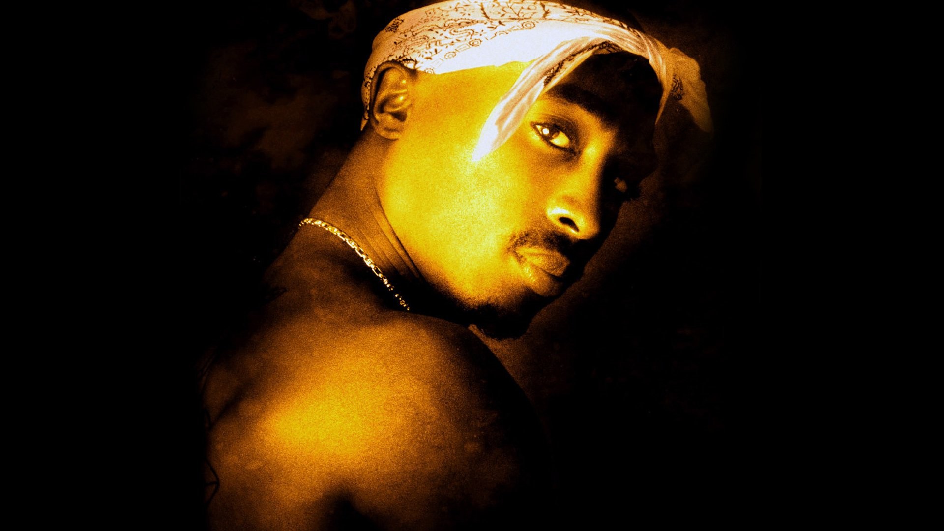 Tupac Shakur, 2Pac, Bandana, Oro, Full HD, sfondo per portatile