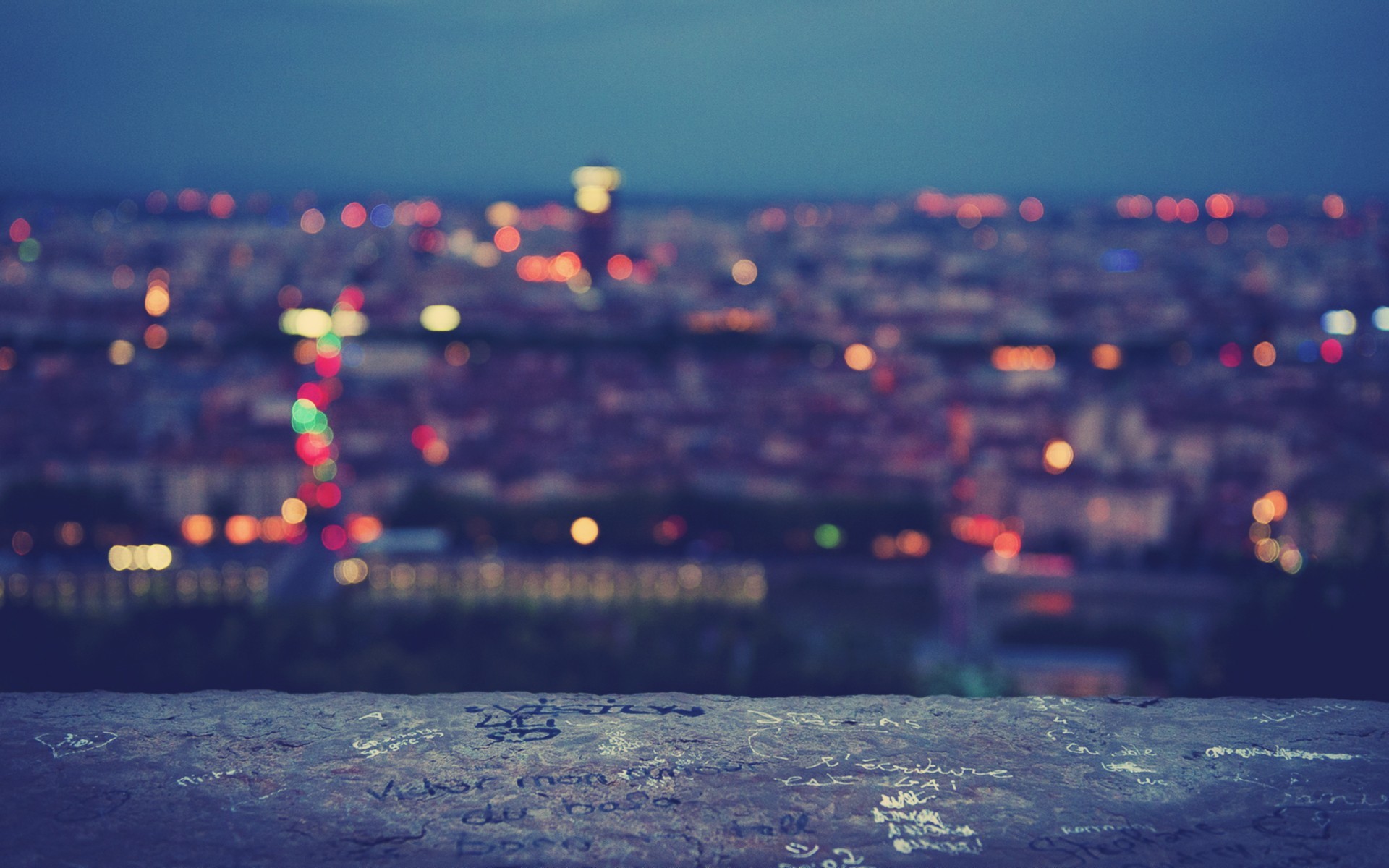Bokeh, Città di notte, Panorama, Luci, 16:10 Full HD, wallpaper widescreen