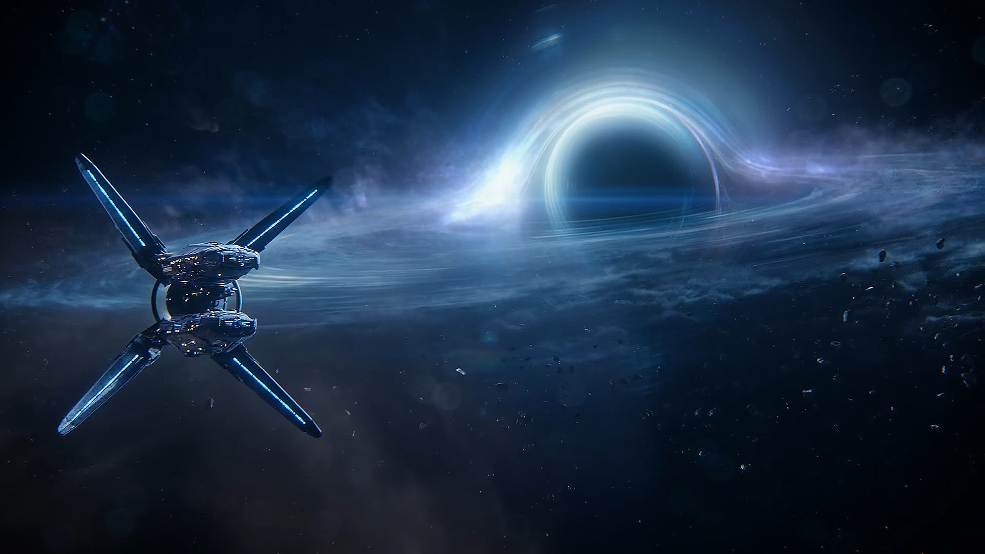 Mass Effect: Andromeda, Nexus, Buco nero, Stazione spaziale, Spazio, sfondo Full HD per computer