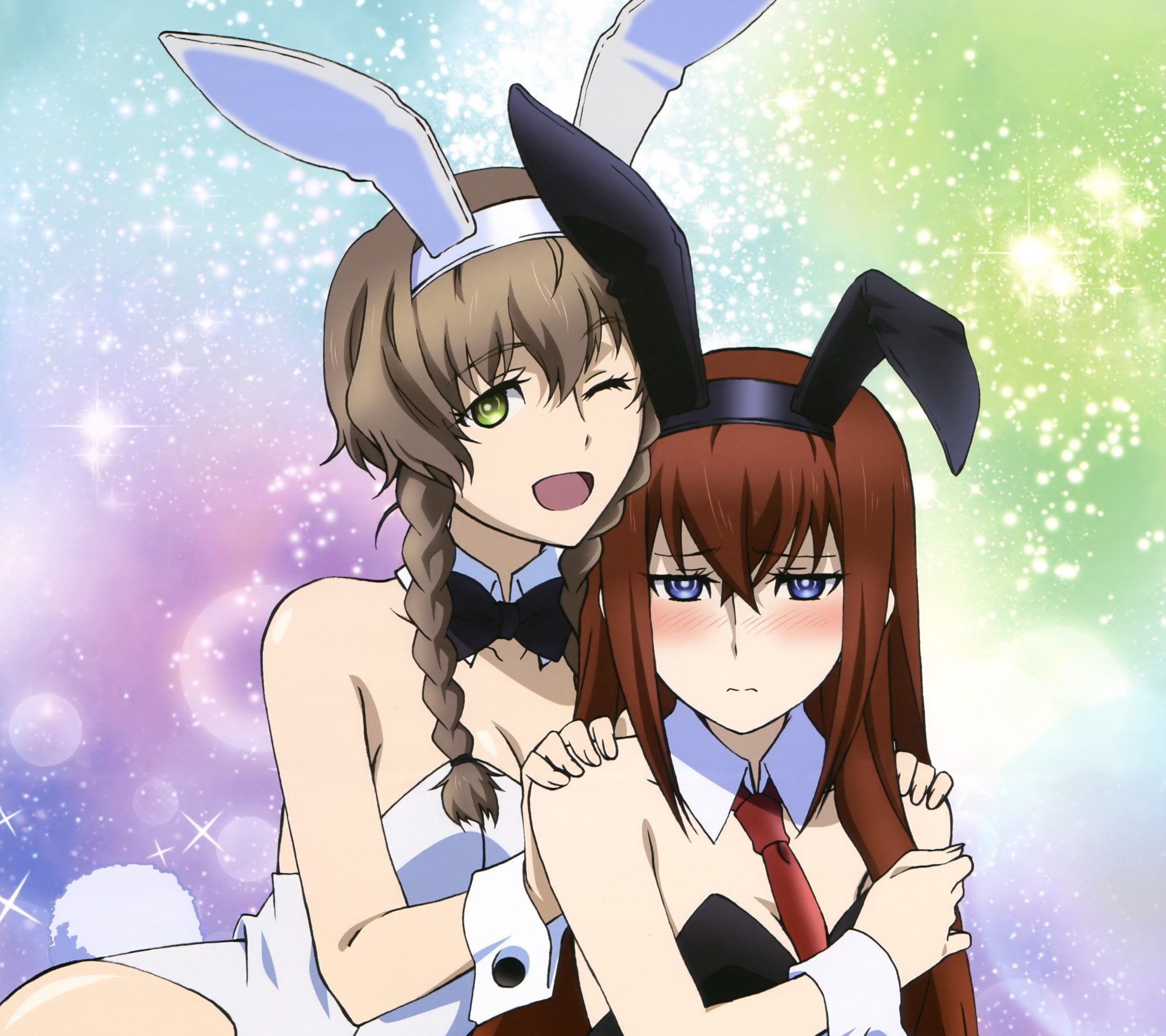 Kurisu Makise, Moeka Kiryu, Steins;Gate, Coniglietta, sfondo per iPad e tablet