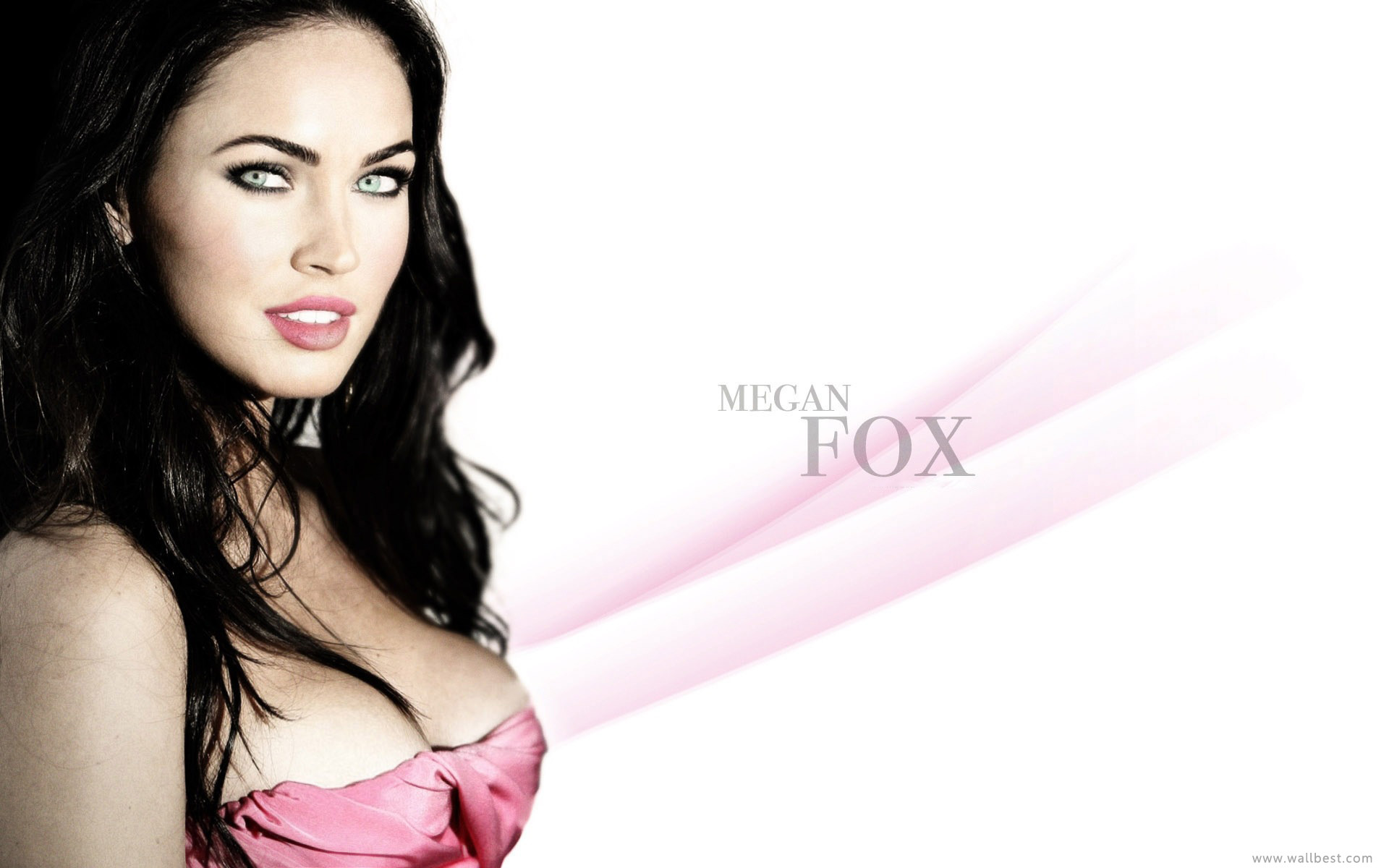 Megan Fox, Capelli lunghi, Ritratto, Sfondo bianco, 1920x1200, wallpaper desktop