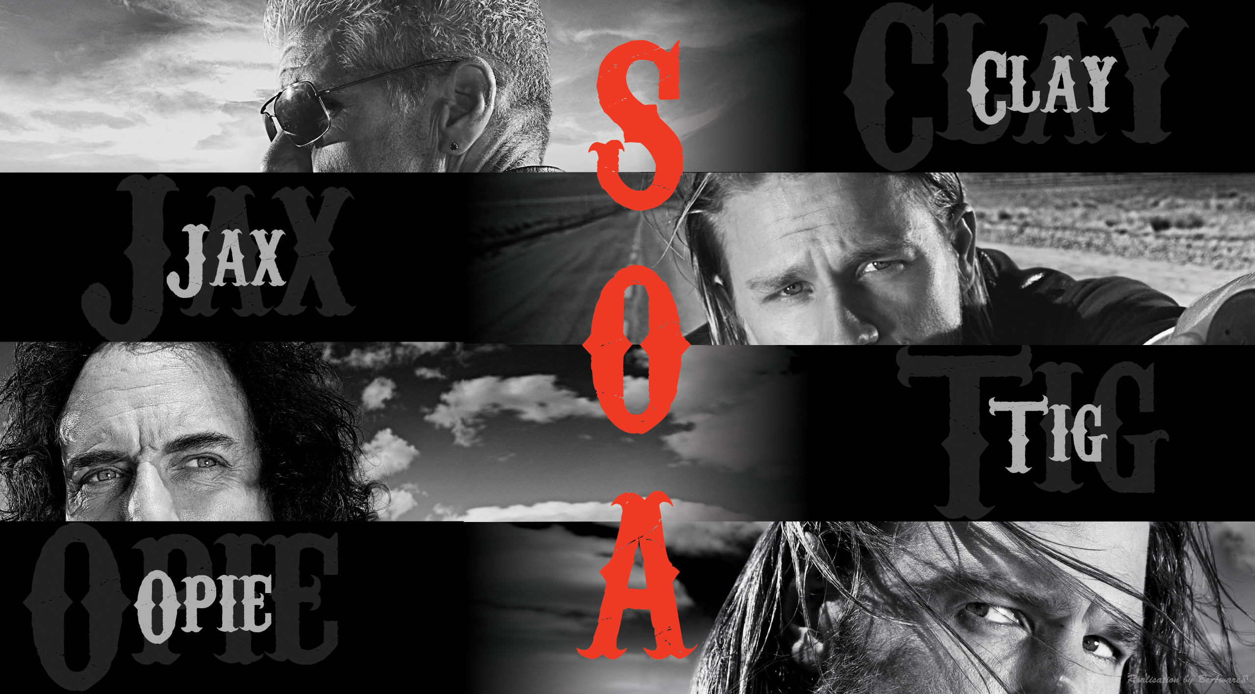 SOA, Jax, Clay, Tig, Opie, Sons of Anarchy, 2K, sfondo desktop