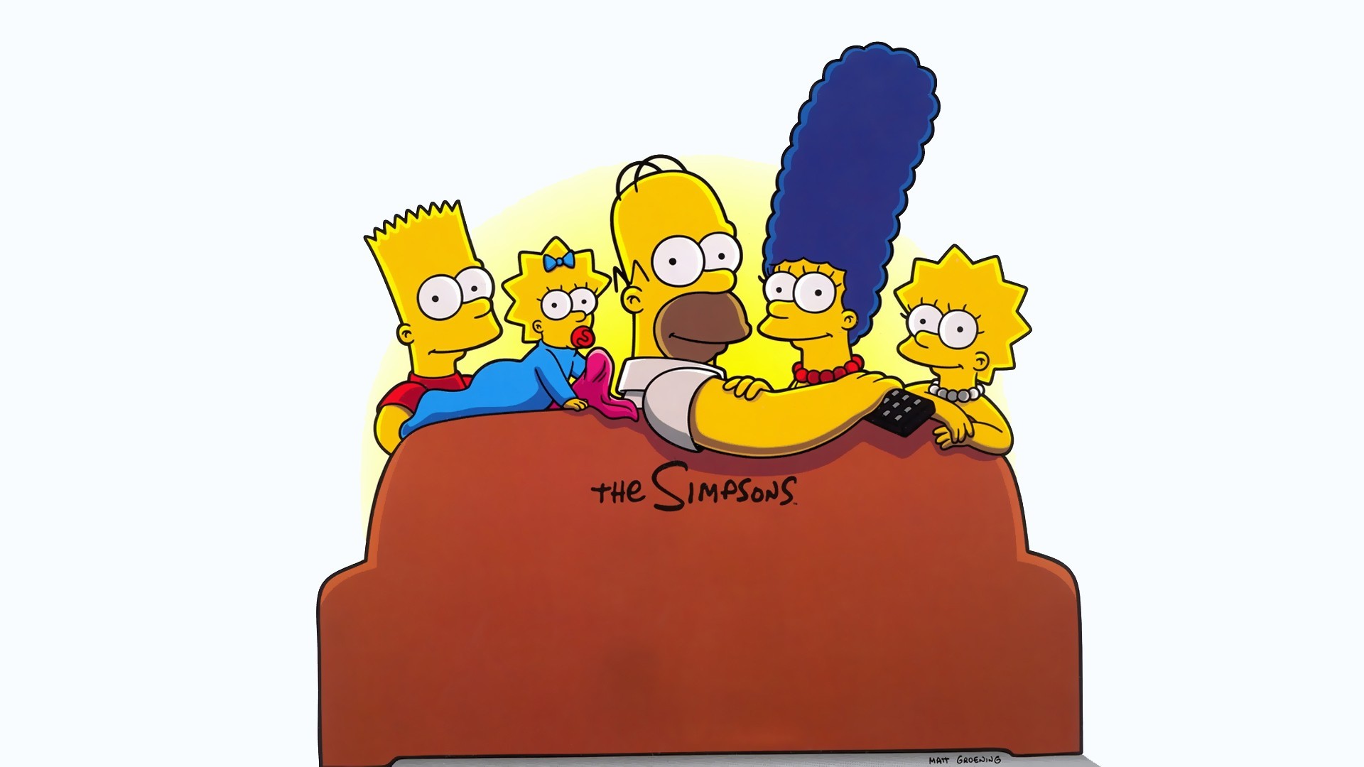 I Simpson, Divano, Famiglia Simpson, Logo, 1920x1080, immagine di sfondo
