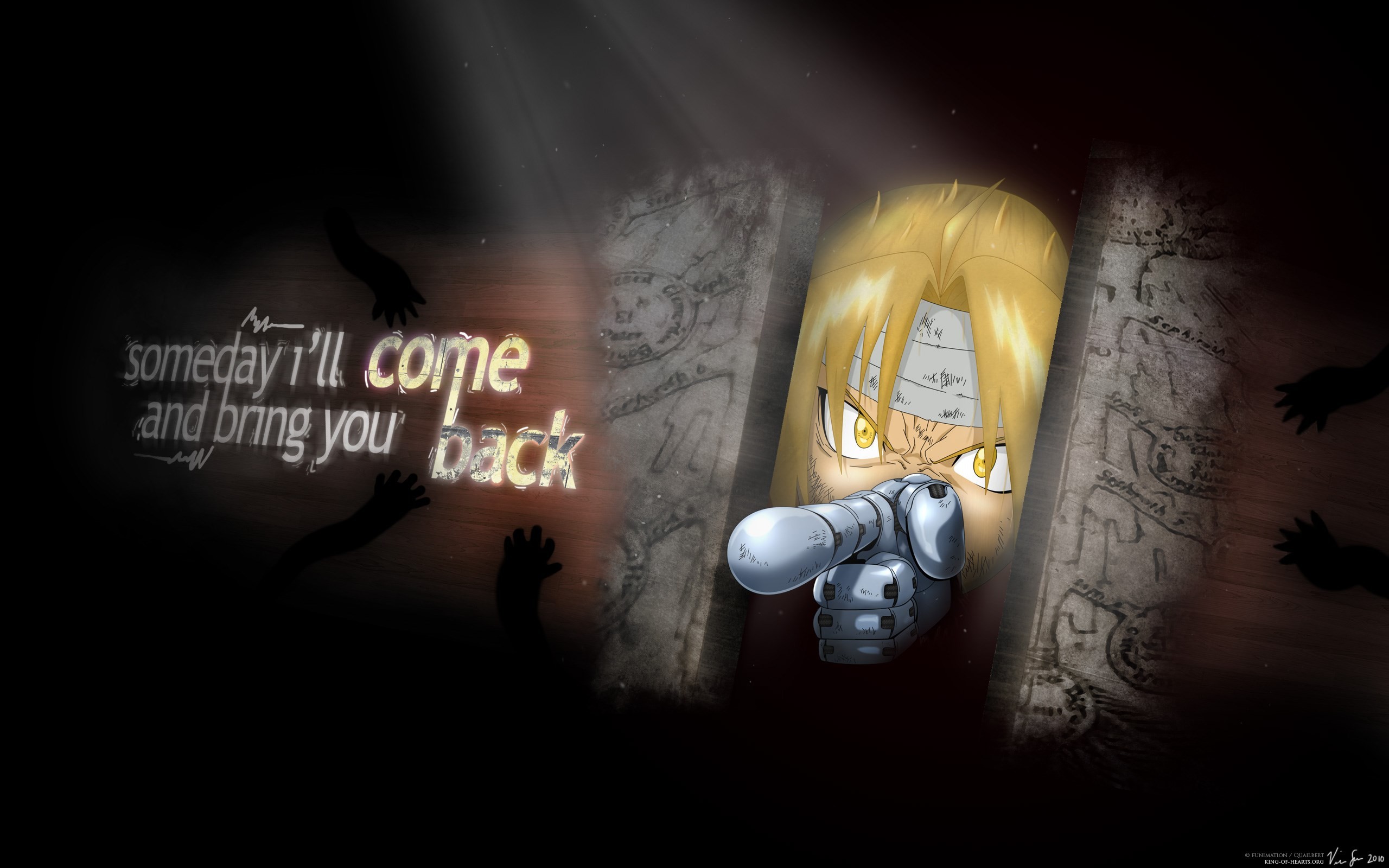 Edward Elric, Fullmetal Alchemist, Citazione, Porta della Verità, sfondo 2K per portatile
