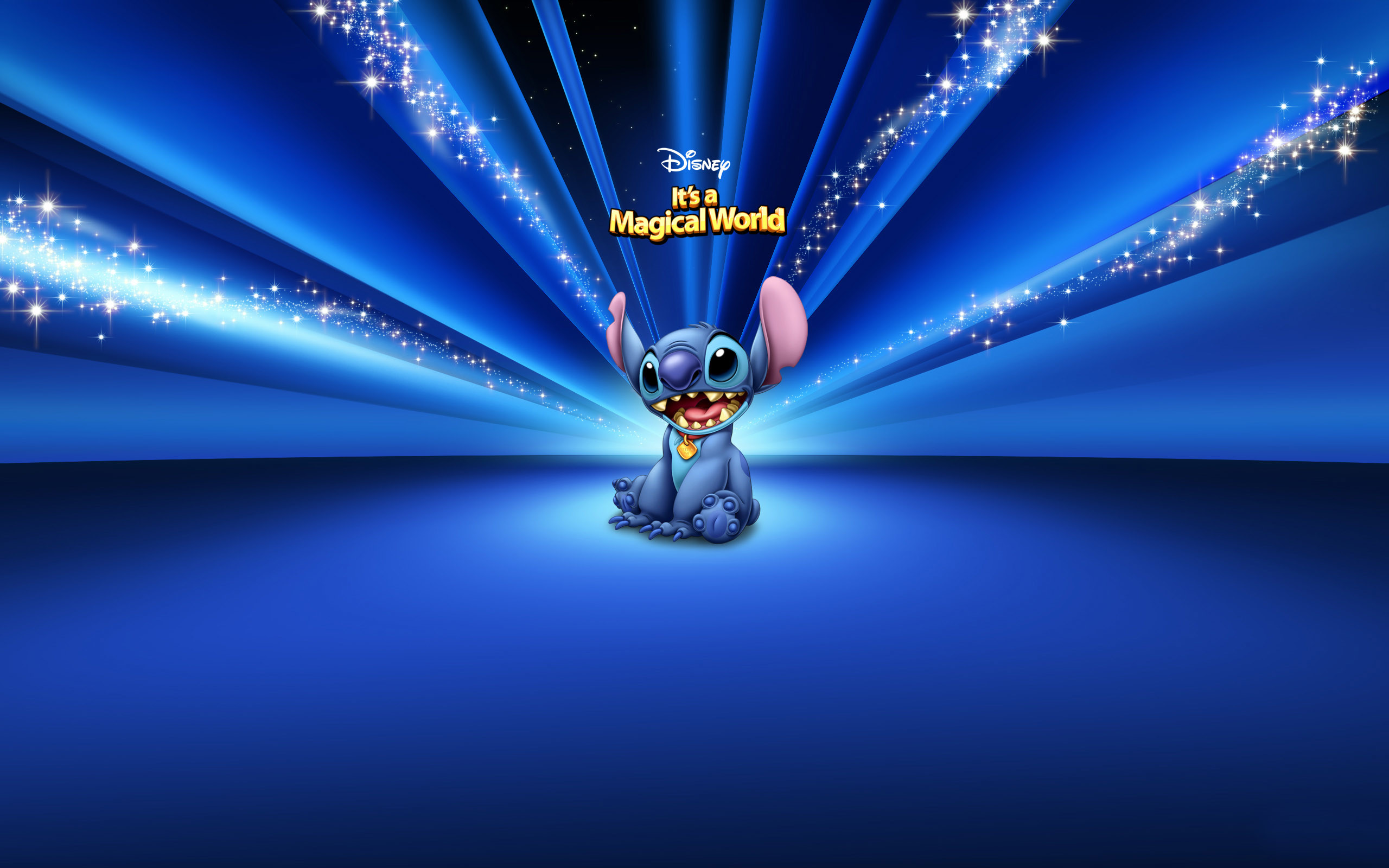 Stitch, Disney Magical World, Raggi blu, 2560x1600, sfondo per PC