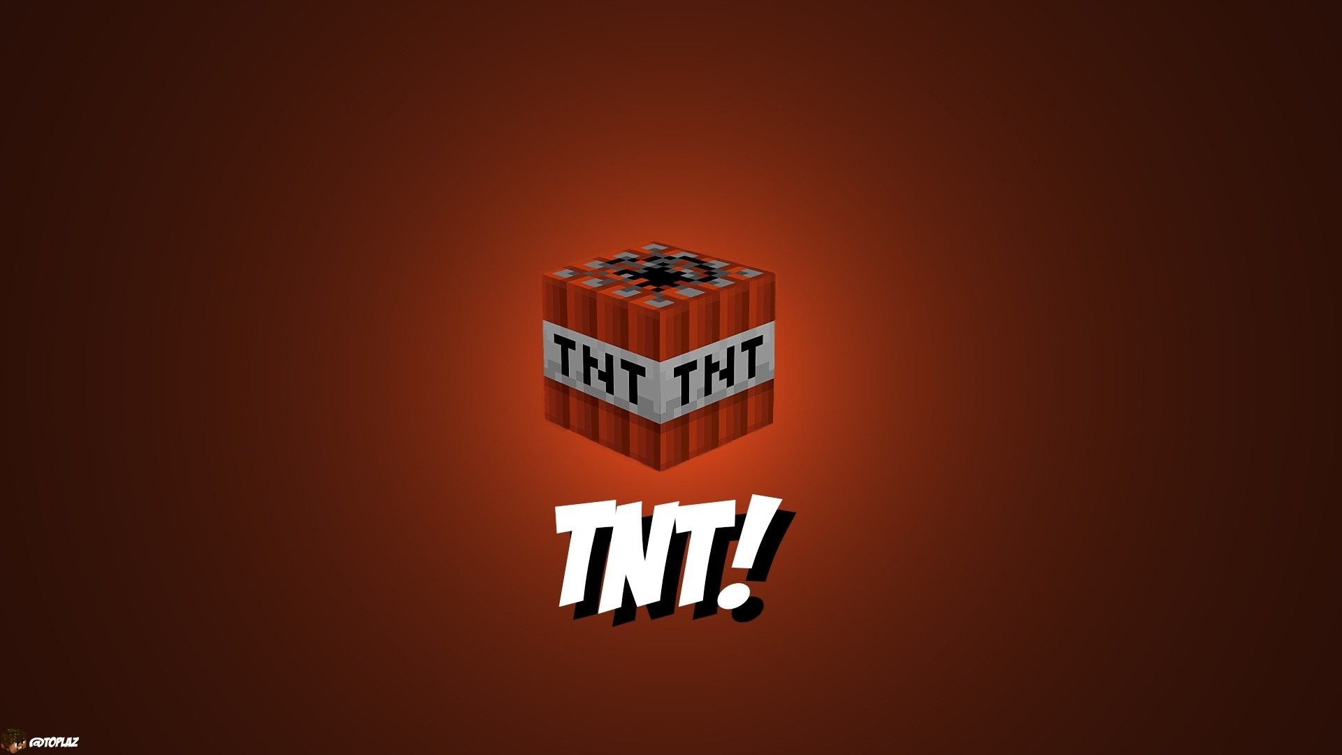 TNT, Minecraft, Arancione, Full HD, sfondo per PC