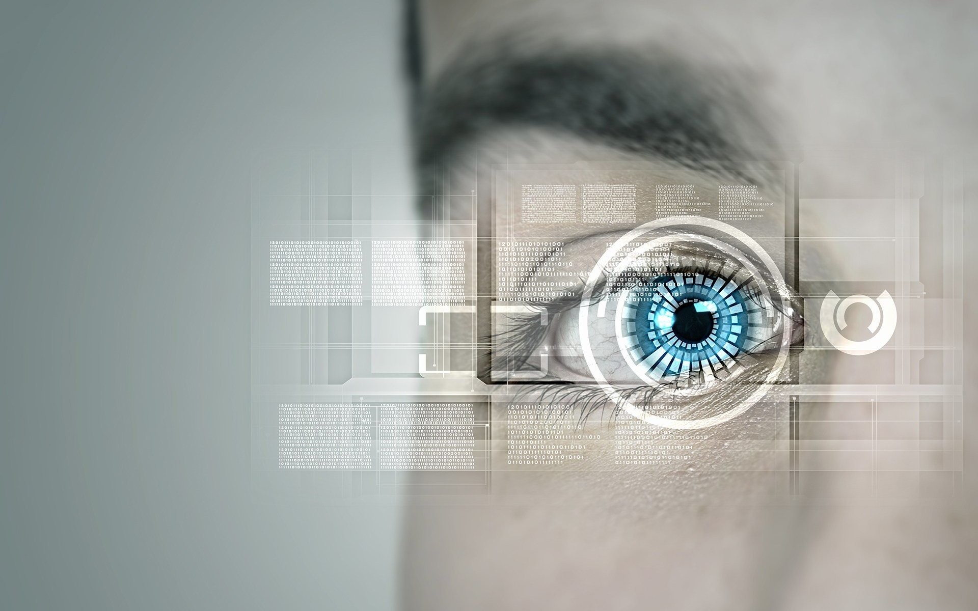 Scansione dell'iride, Occhio, Biometria, Tecnologia, Full HD, sfondo per PC
