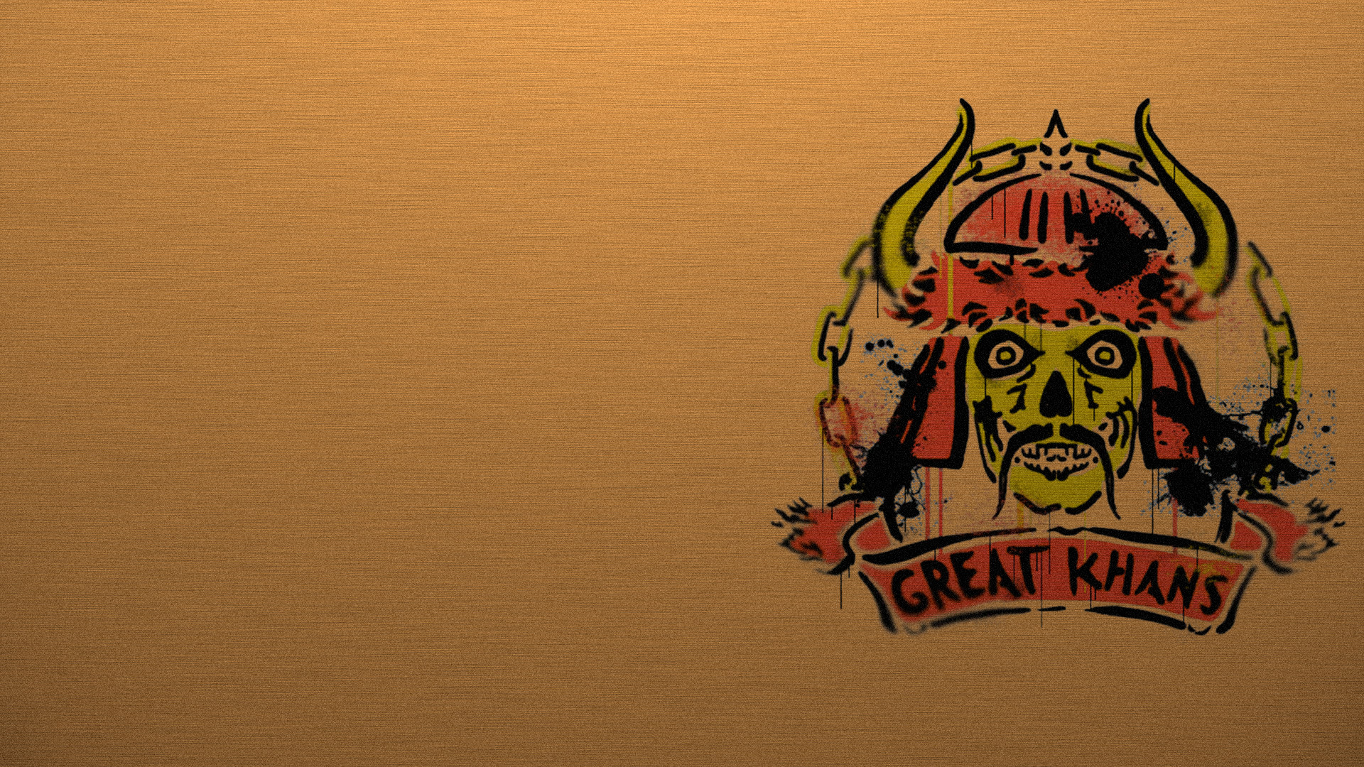 Great Khans, Fallout: New Vegas, Logo, Sfondo marrone, 1920x1080, wallpaper desktop