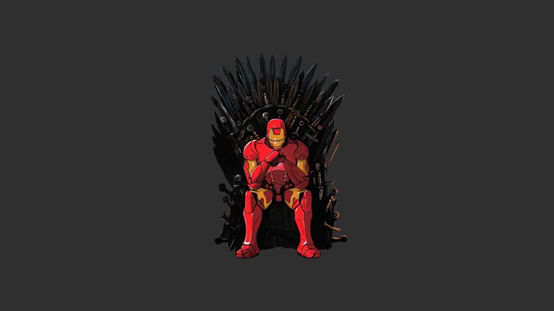 Iron Man, Trono di Spade, Il Trono di Spade, Crossover, Minimalista, sfondo Full HD per computer