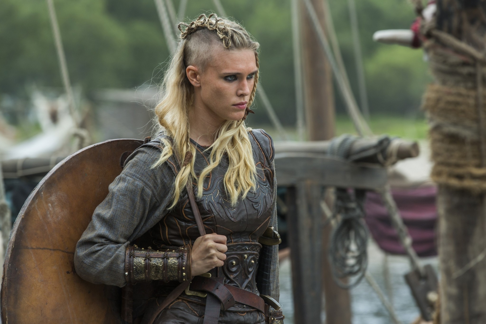 Vikings, Guerriera, Scudo, Full HD, sfondo per PC e portatile