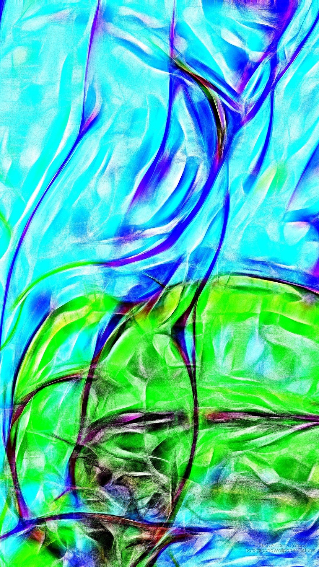 Astratto, Azzurro e verde, sfondo Asus