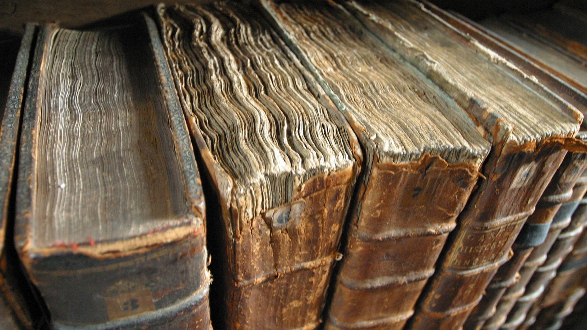 Libri antichi, Dorsi consumati, Vintage, Macro, 1920x1080, immagine di sfondo