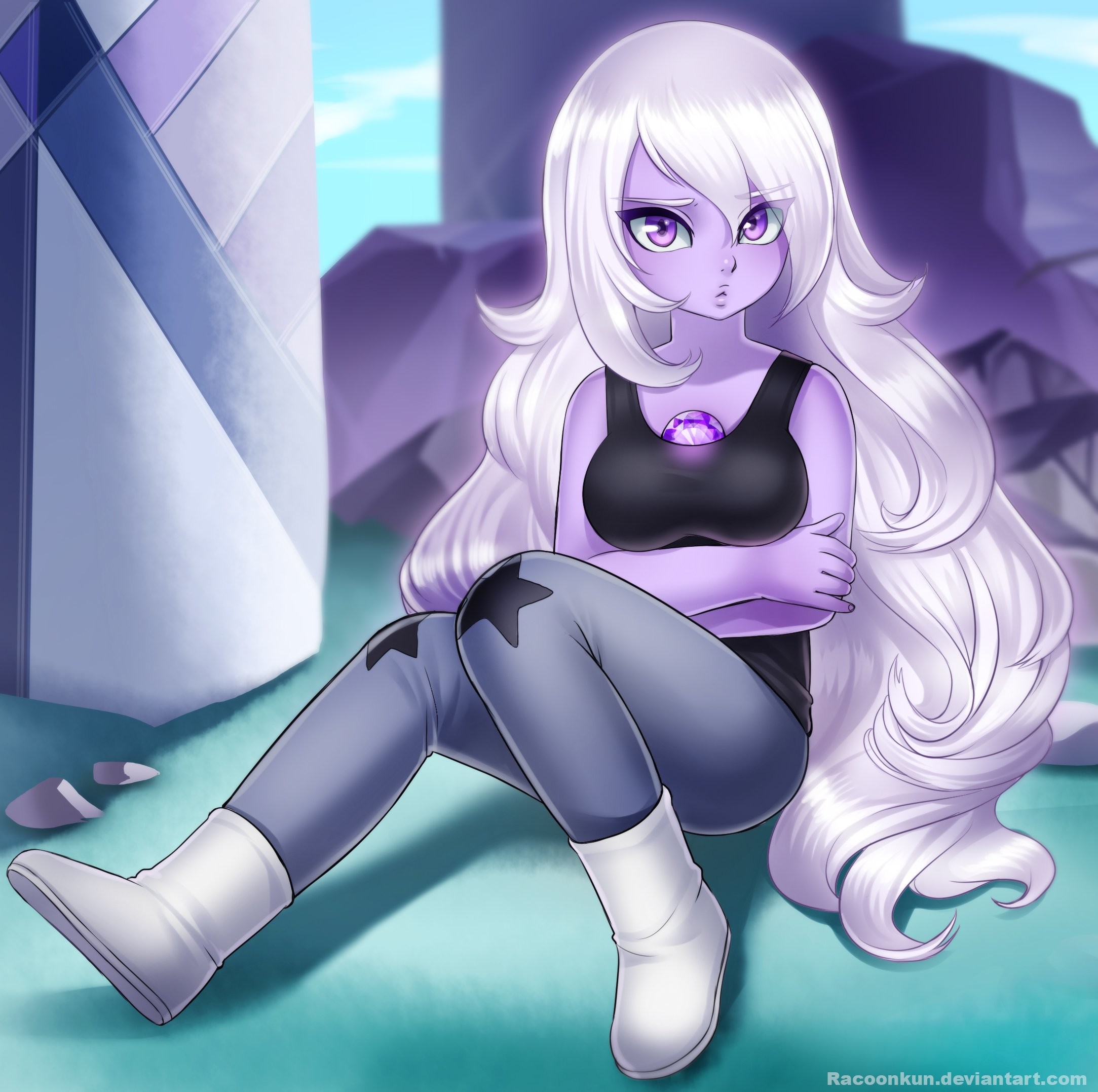 Ametista, Steven Universe, Fan art, Viola, Full HD, schermata di blocco iPad