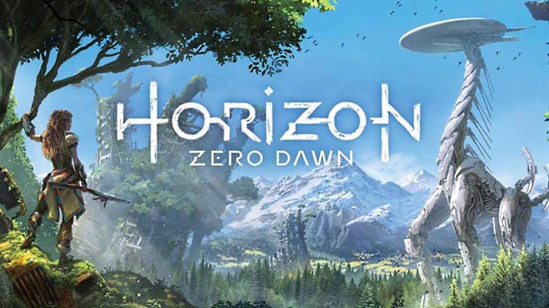 Aloy, Horizon Zero Dawn, Tallneck, Logo, Full HD, wallpaper per computer
