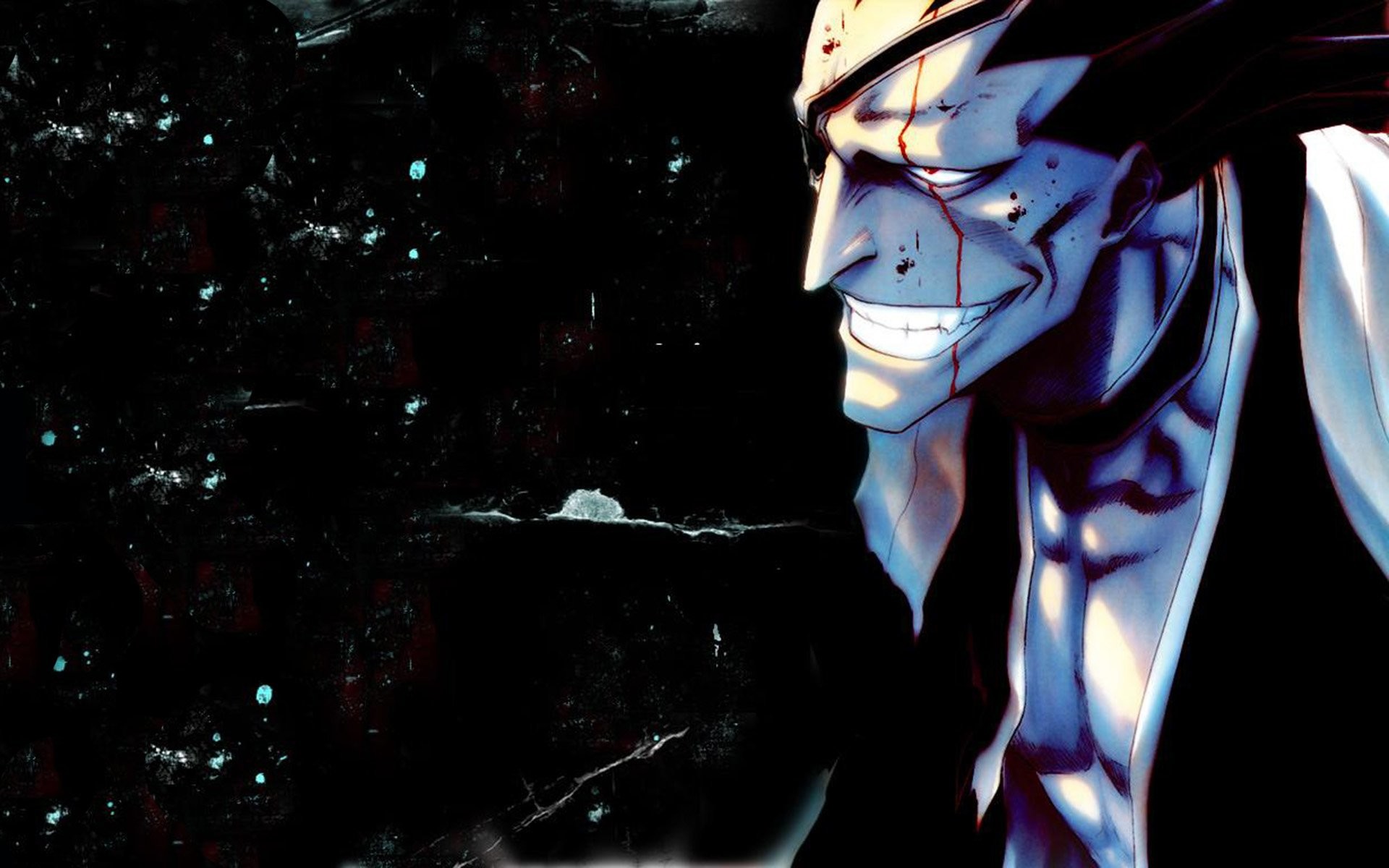 Kenpachi Zaraki, Bleach, Sorriso, Toni scuri, Primo piano, 1920x1200, immagine di sfondo