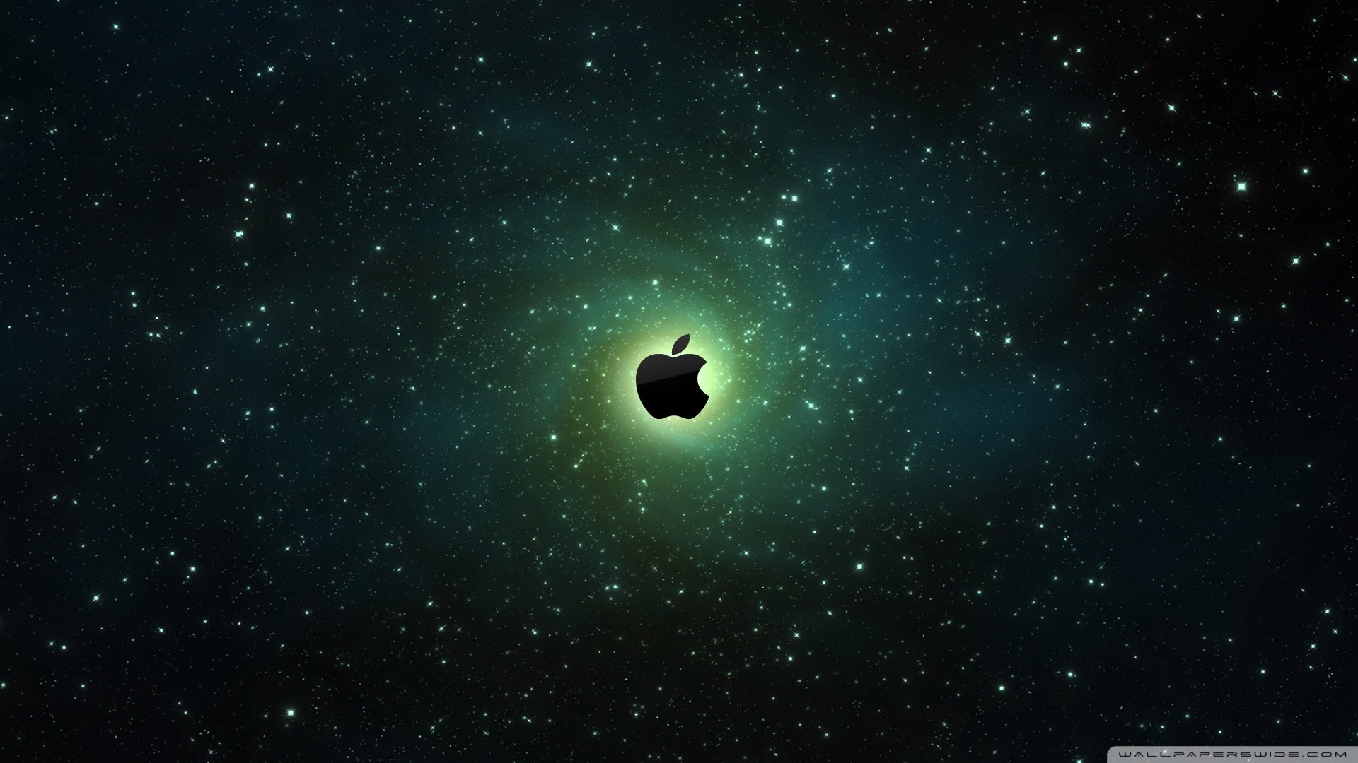Logo Apple, Apple, Spazio, Verde, 1920x1080, immagine di sfondo