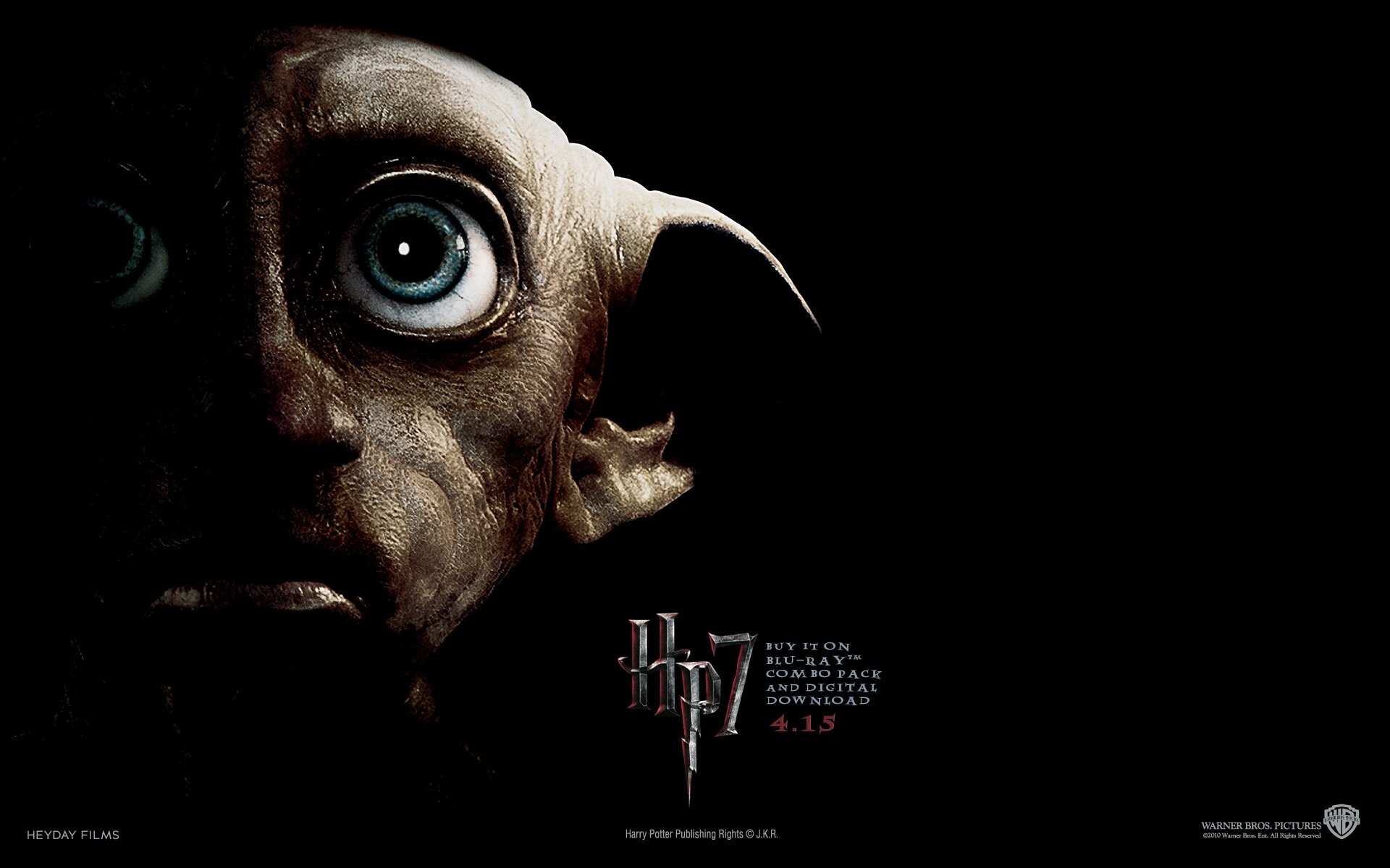 Dobby, Harry Potter e i Doni della Morte, Elfo domestico, Sfondo nero, wallpaper per portatile
