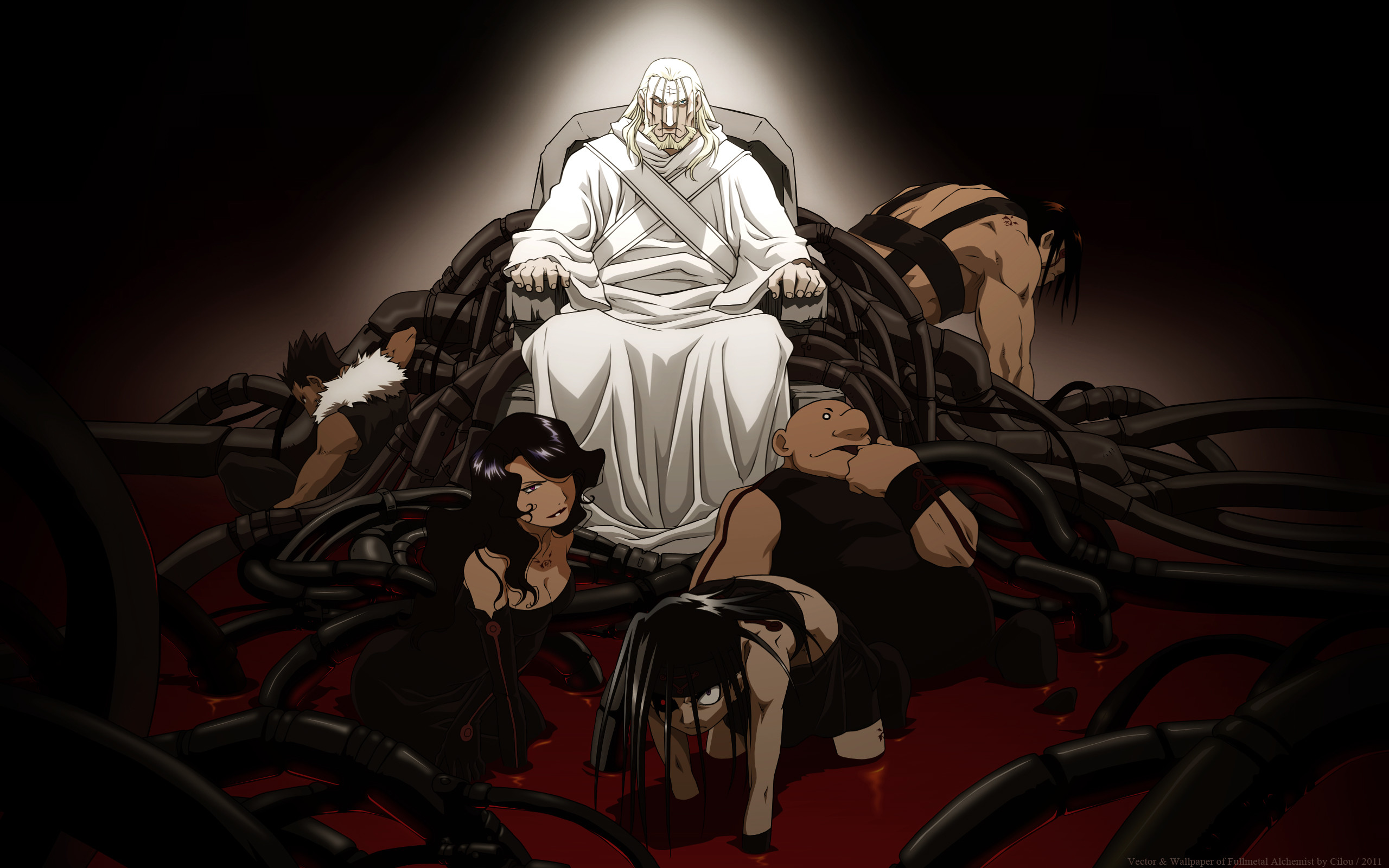 Padre, Fullmetal Alchemist: Brotherhood, Trono, Homunculus, 2K, sfondo per PC e portatile