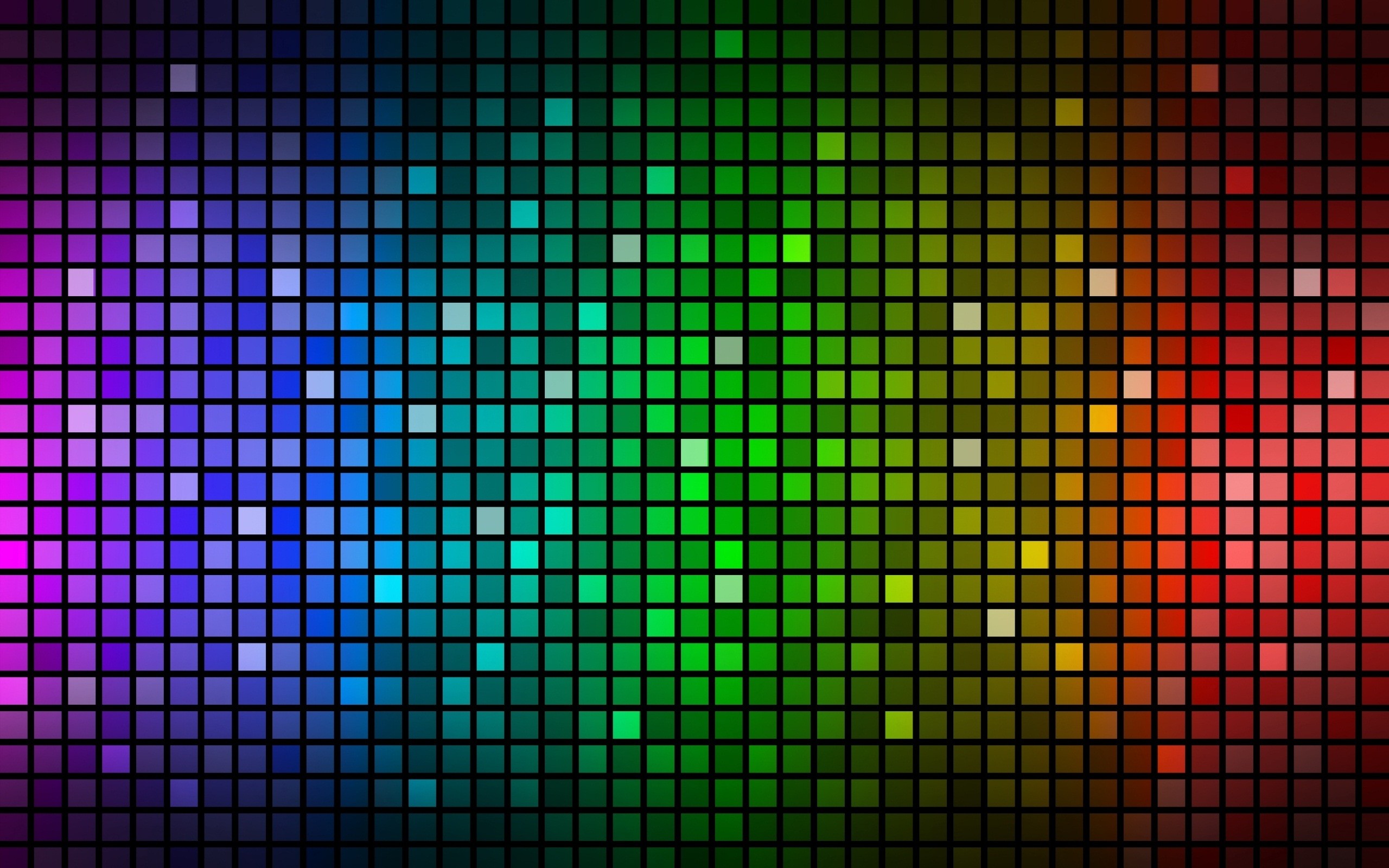 Mosaico, Quadrati, Gradiente, Arcobaleno, 2560x1600, sfondo per PC
