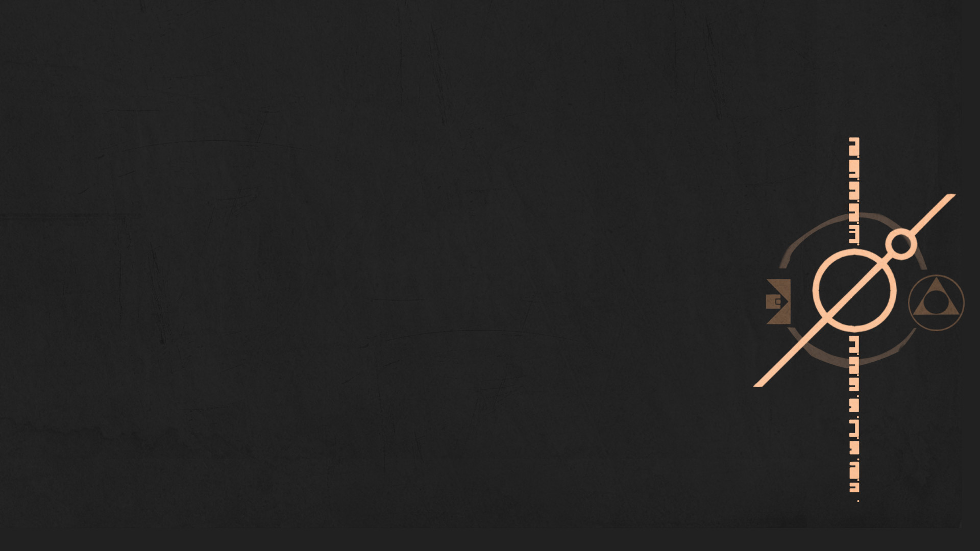 Warframe, Simbolo, Minimalismo, Sfondo scuro, Full HD, wallpaper per computer