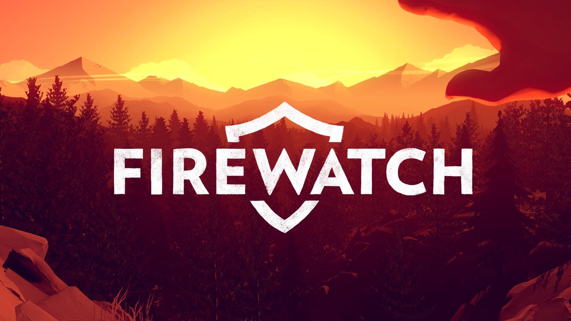 Firewatch, Logo, Tramonto, Foresta, Full HD 1080p, sfondo desktop