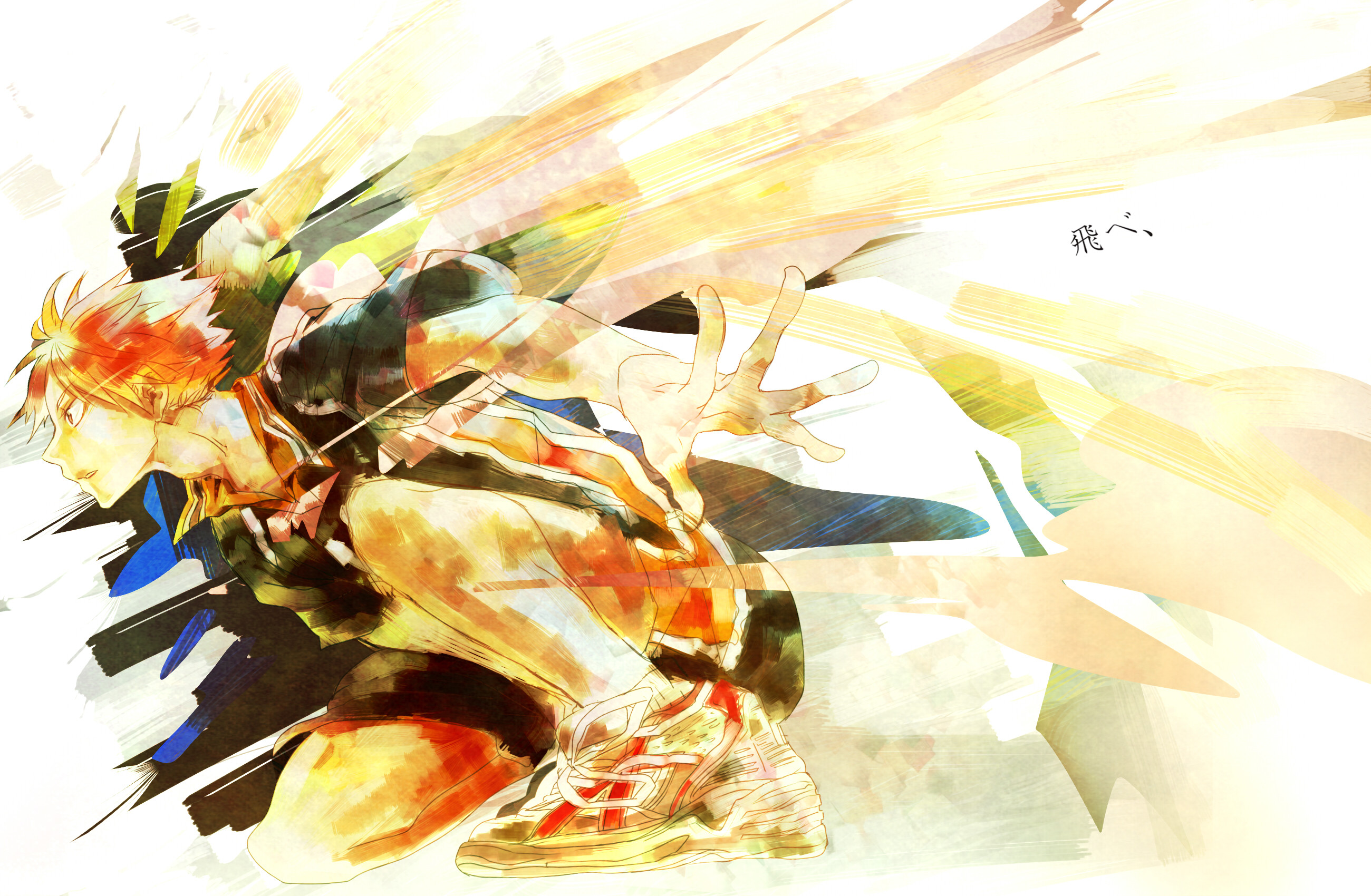 Shoyo Hinata, Haikyu!!, Volate, Arte astratta, 2K, sfondo per PC