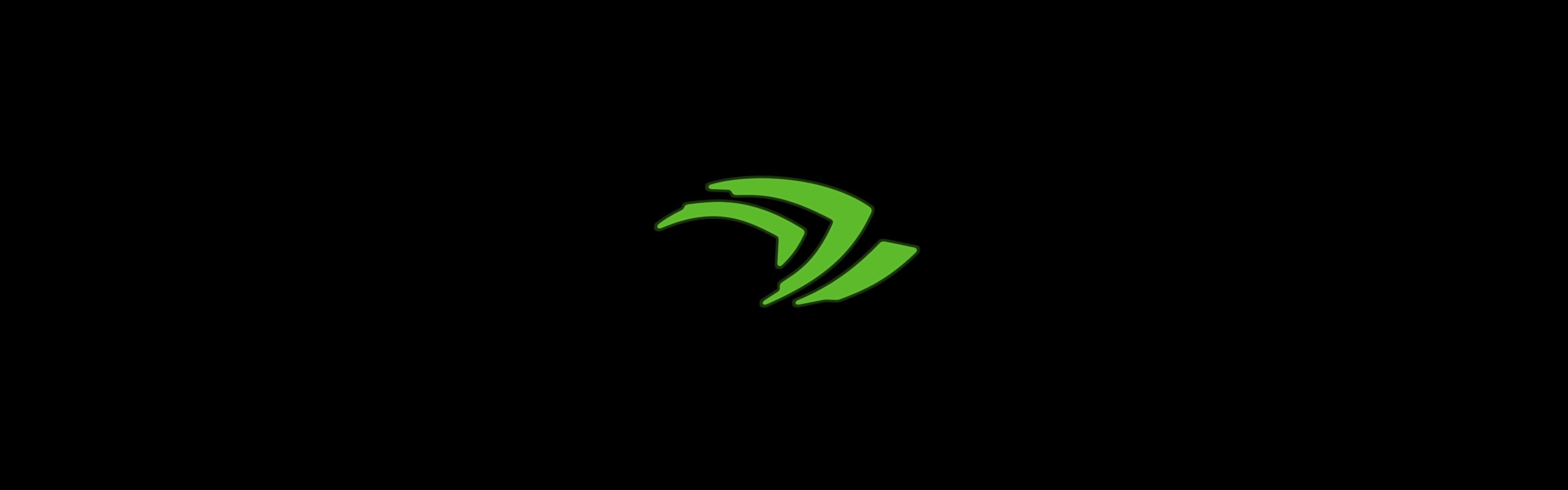 Logo Nvidia, Nvidia, Sfondo nero, Minimalismo, Full HD, wallpaper desktop