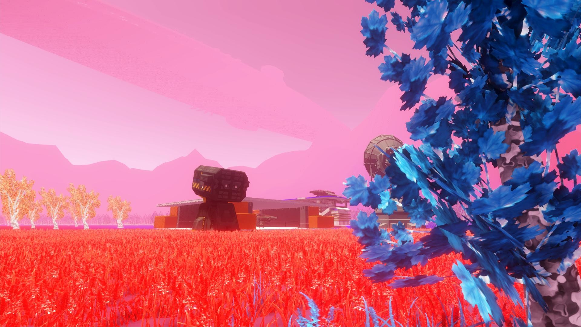 No Man's Sky, Prato rosso, Avamposto, Rosa, 1920x1080, wallpaper desktop