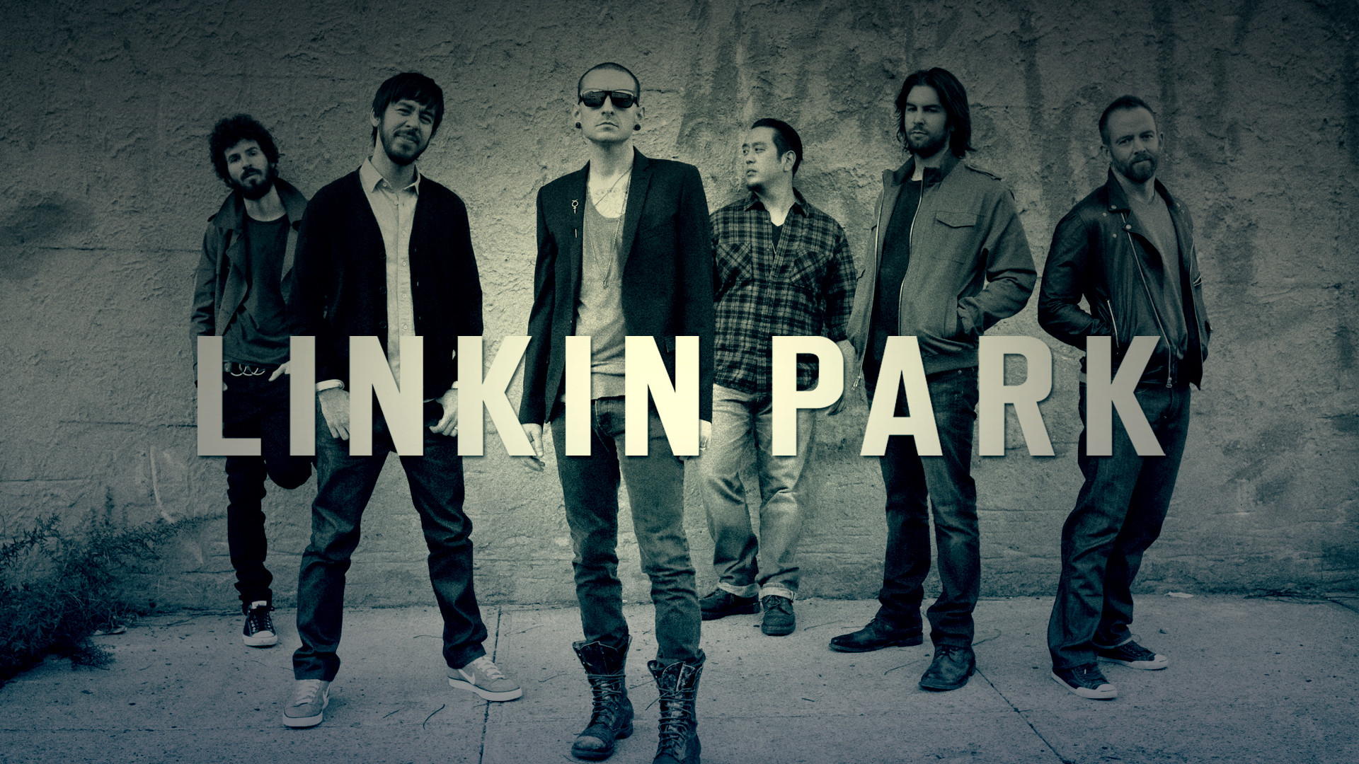 Linkin Park, Chester Bennington, Mike Shinoda, Band rock, Foto di gruppo, sfondo 16:9 Full HD
