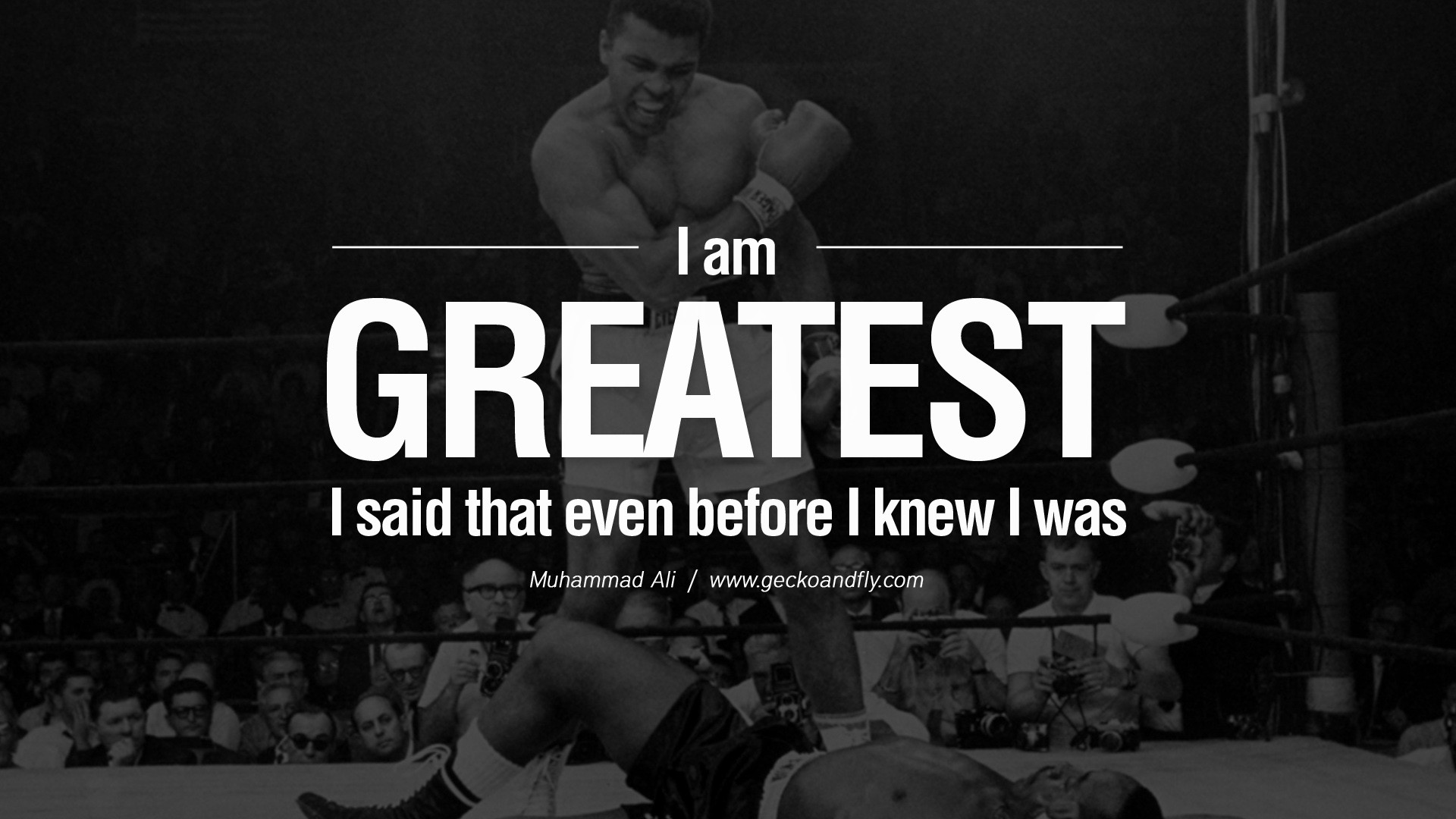 Muhammad Ali, Citazione, I am the Greatest, Tipografia, 1920x1080, sfondo per PC