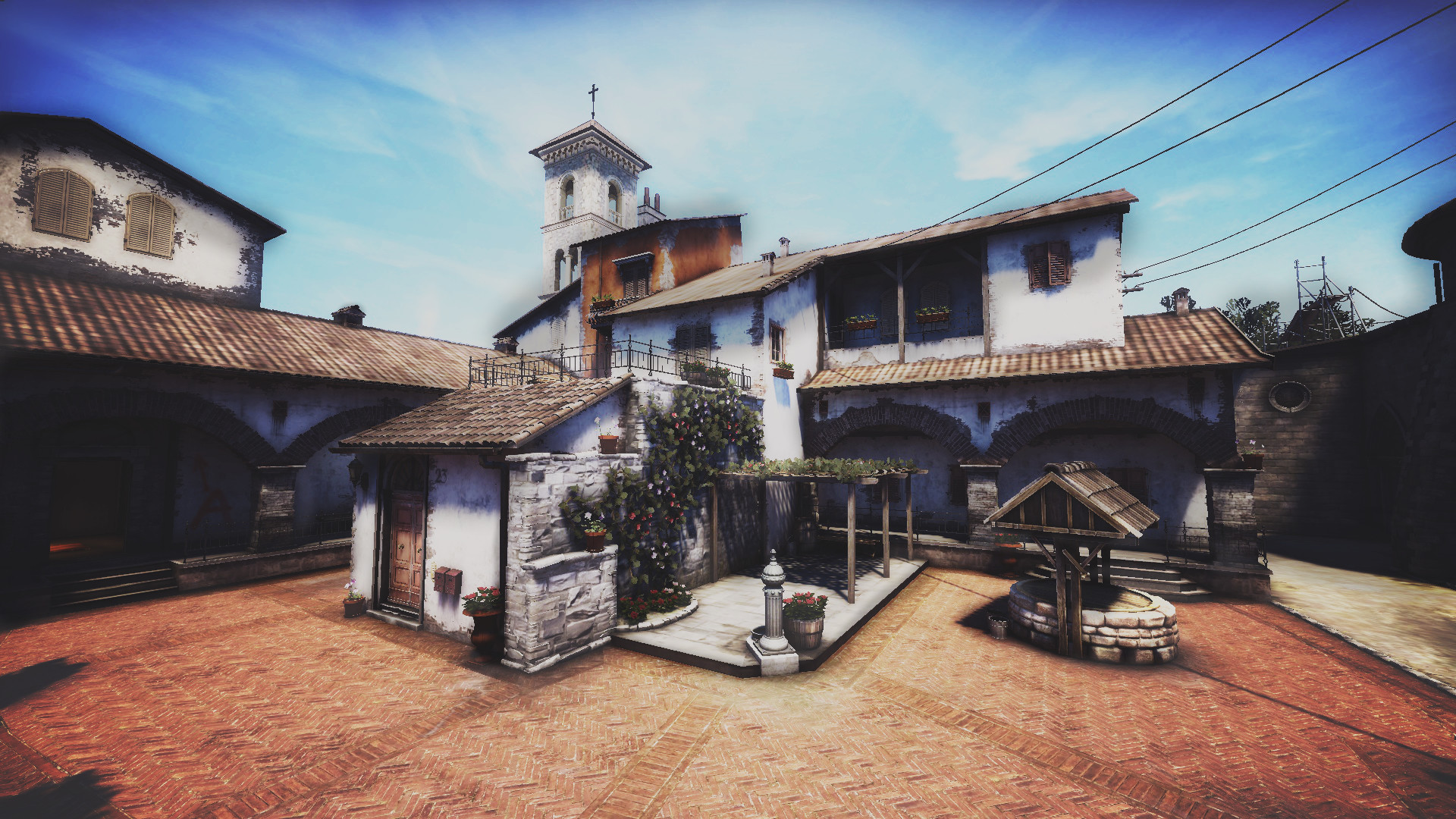 Inferno, CS:GO, Mappa, Villaggio, Cielo blu, 1920x1080, wallpaper desktop
