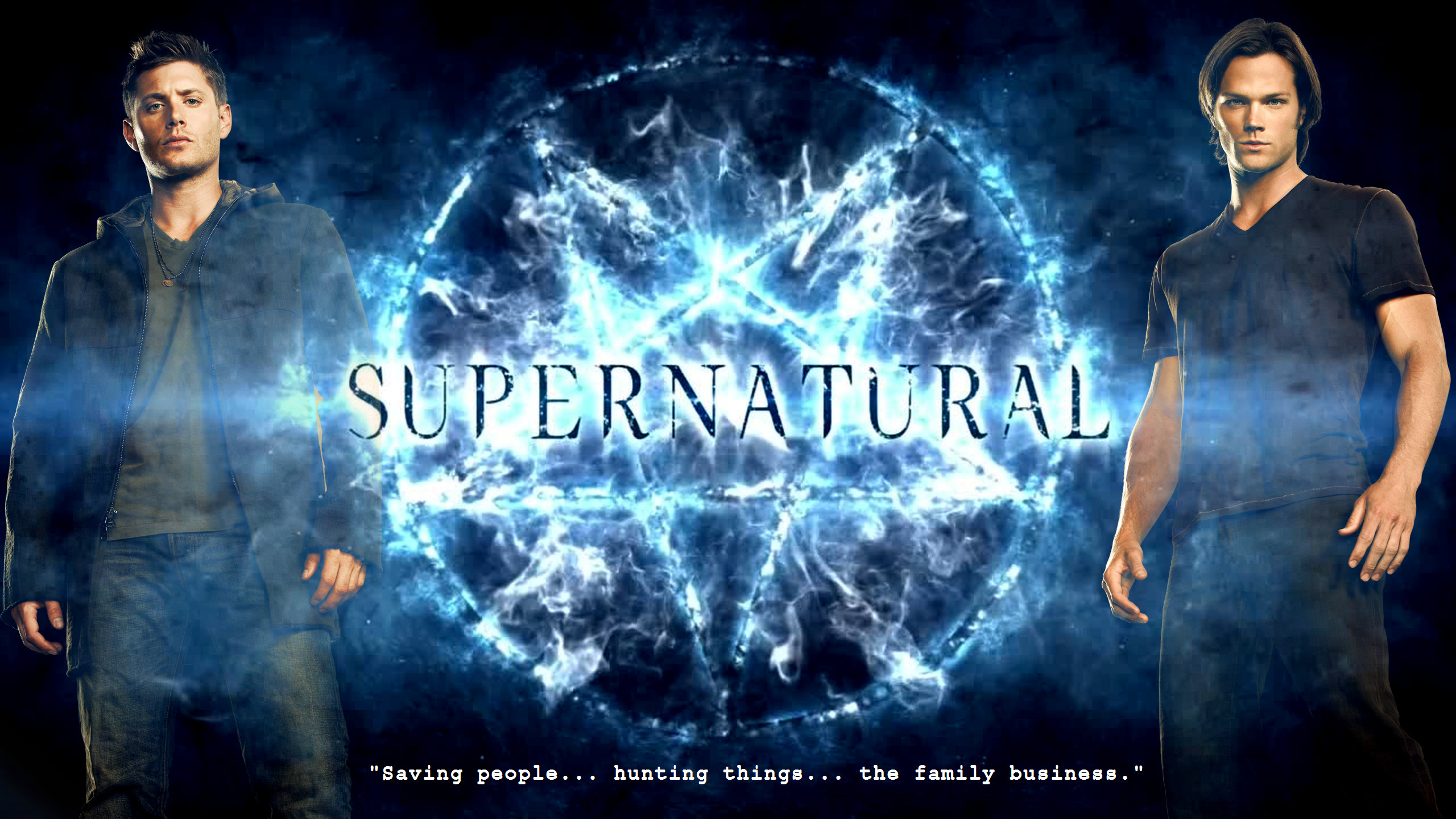 Supernatural, Dean Winchester, Sam Winchester, Pentagramma, Logo, sfondo per portatile