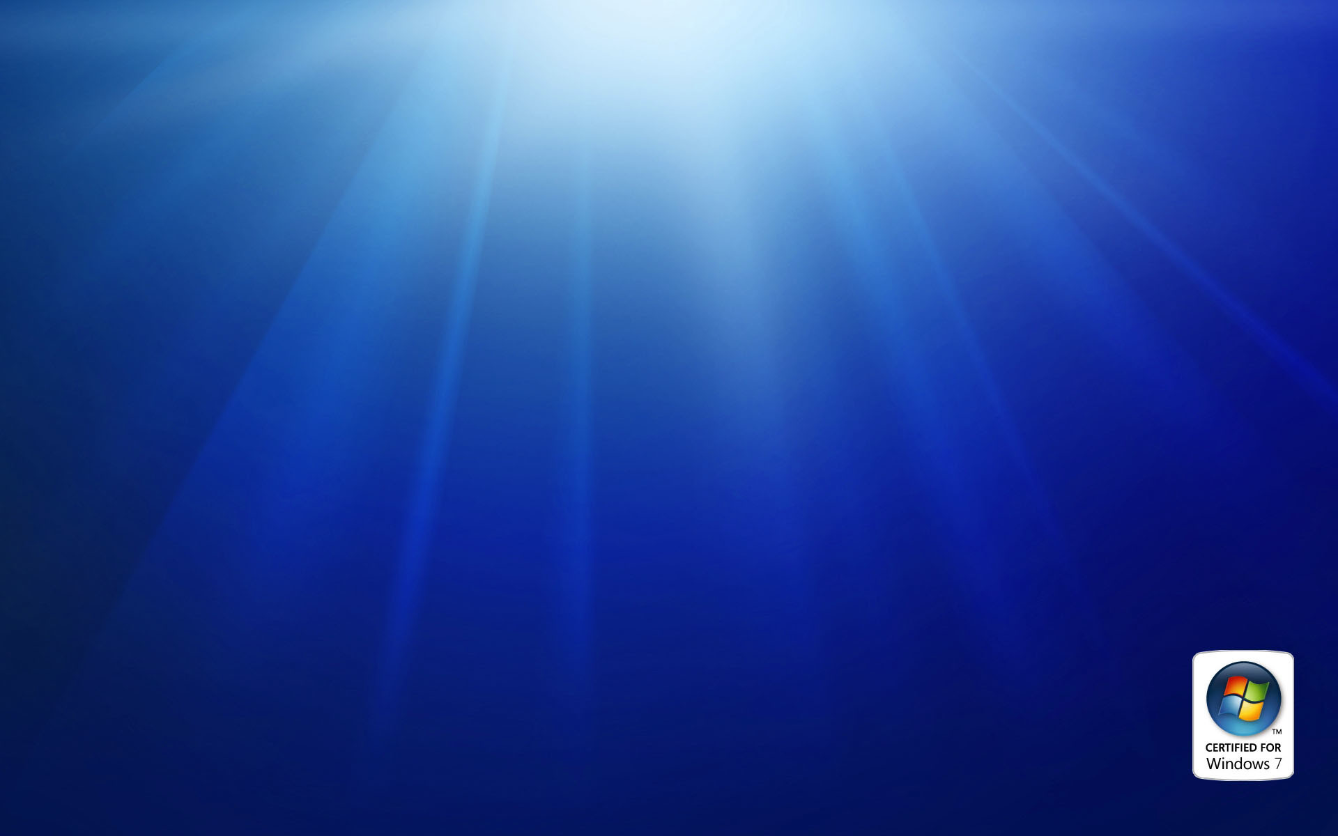 Windows 7, Raggi di luce, Sfondo blu, 16:10 Full HD, wallpaper widescreen